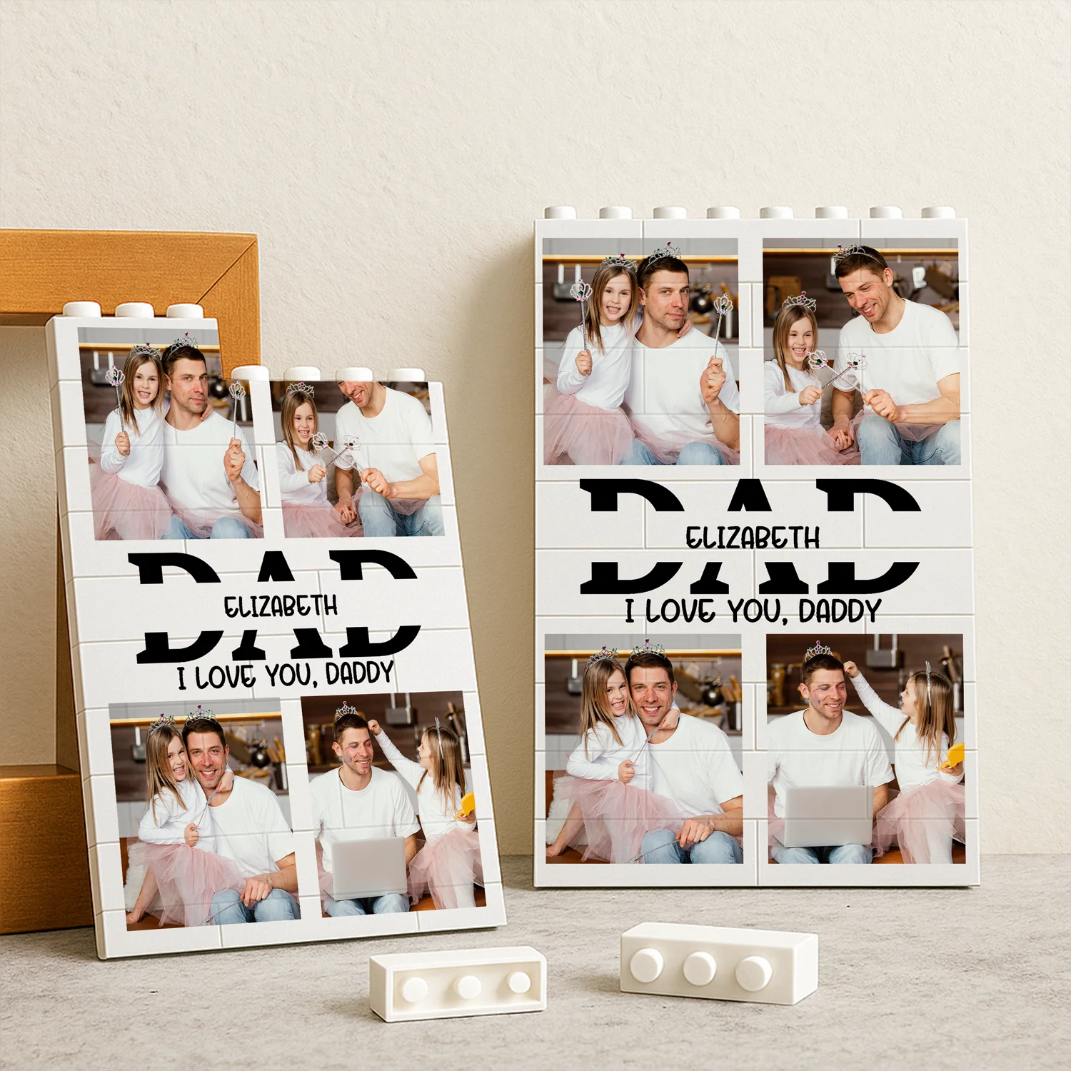 Custom Dad Photos Collage Building Brick Puzzles Father’s Day Gift CH07 910798 - Image 2