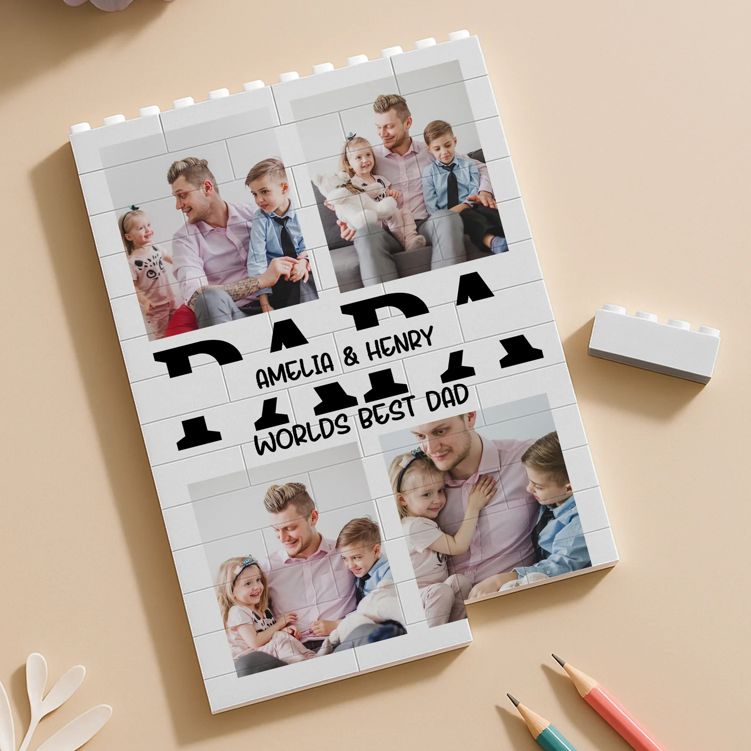 Custom Dad Photos Collage Building Brick Puzzles Father’s Day Gift CH07 910798 - Image 4