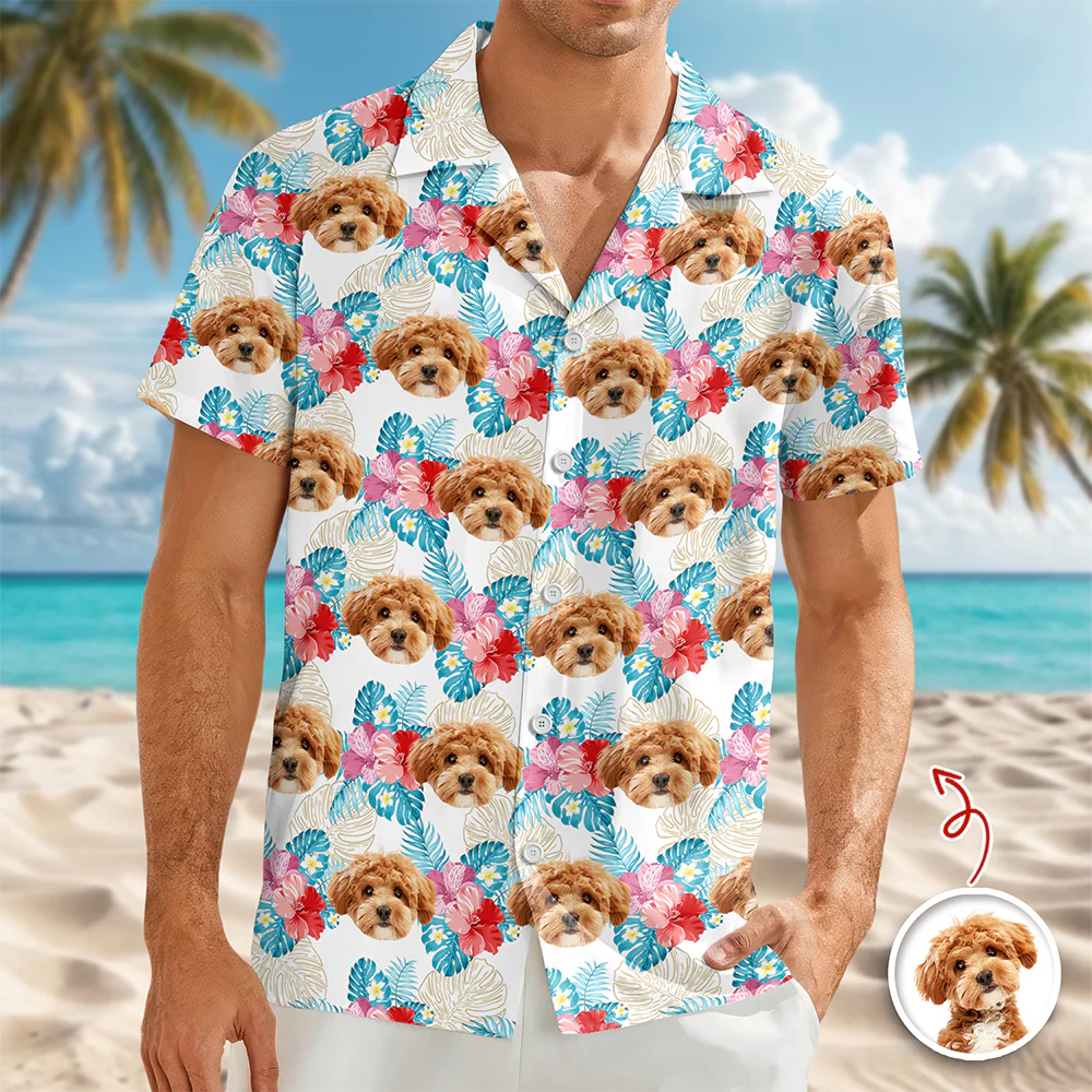 Custom Dog Cat Face Hawaii Shirt Personalized Cat Aloha Shirt HA75 921116 - Image 7