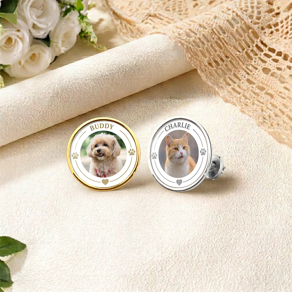 Custom Dog Cat Pet Photo Label Pin Gift For Pet Lovers HA75 921058 - Image 6