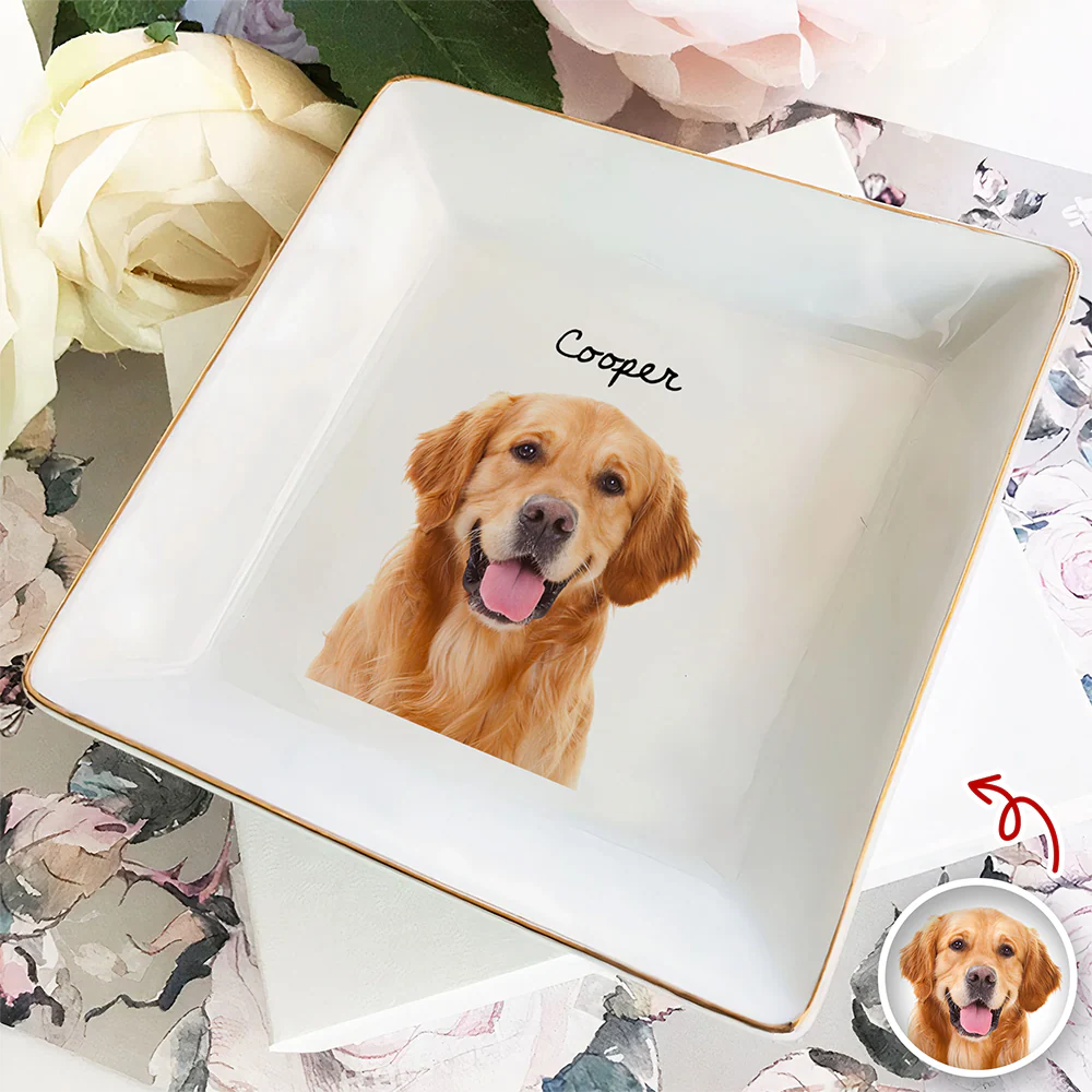 Custom Dog Cat Photo Jewelry Dish Gift for Pet Lovers HA75 898408 - Image 6