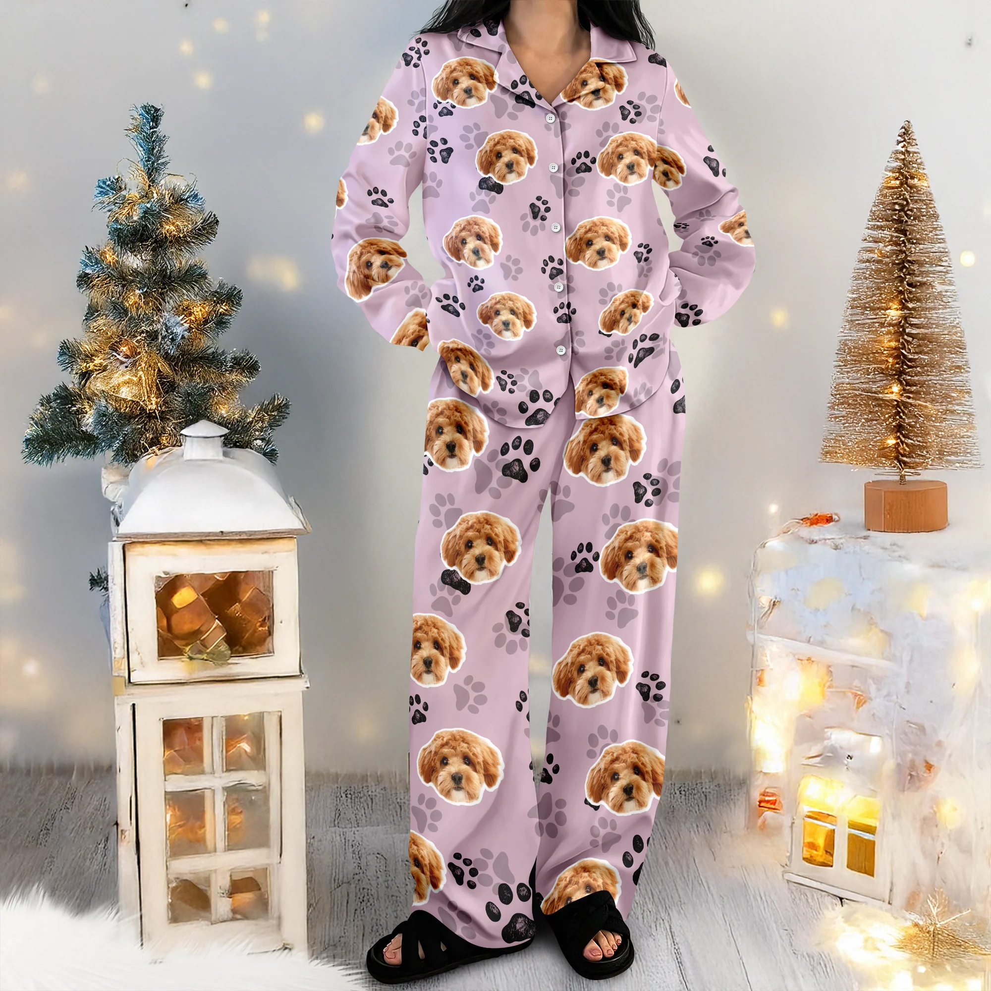 Custom Dog Face Photo Pajamas Christmas Gift For Dog Lovers CH07 896610 - Image 6