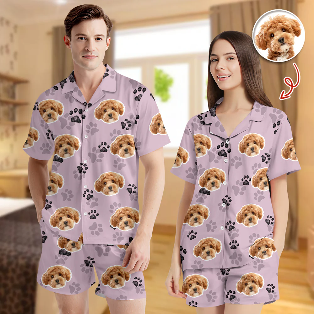 Custom Dog Face Photo Short Pajamas Gift For Dog Lovers CH07 910348 - Image 6