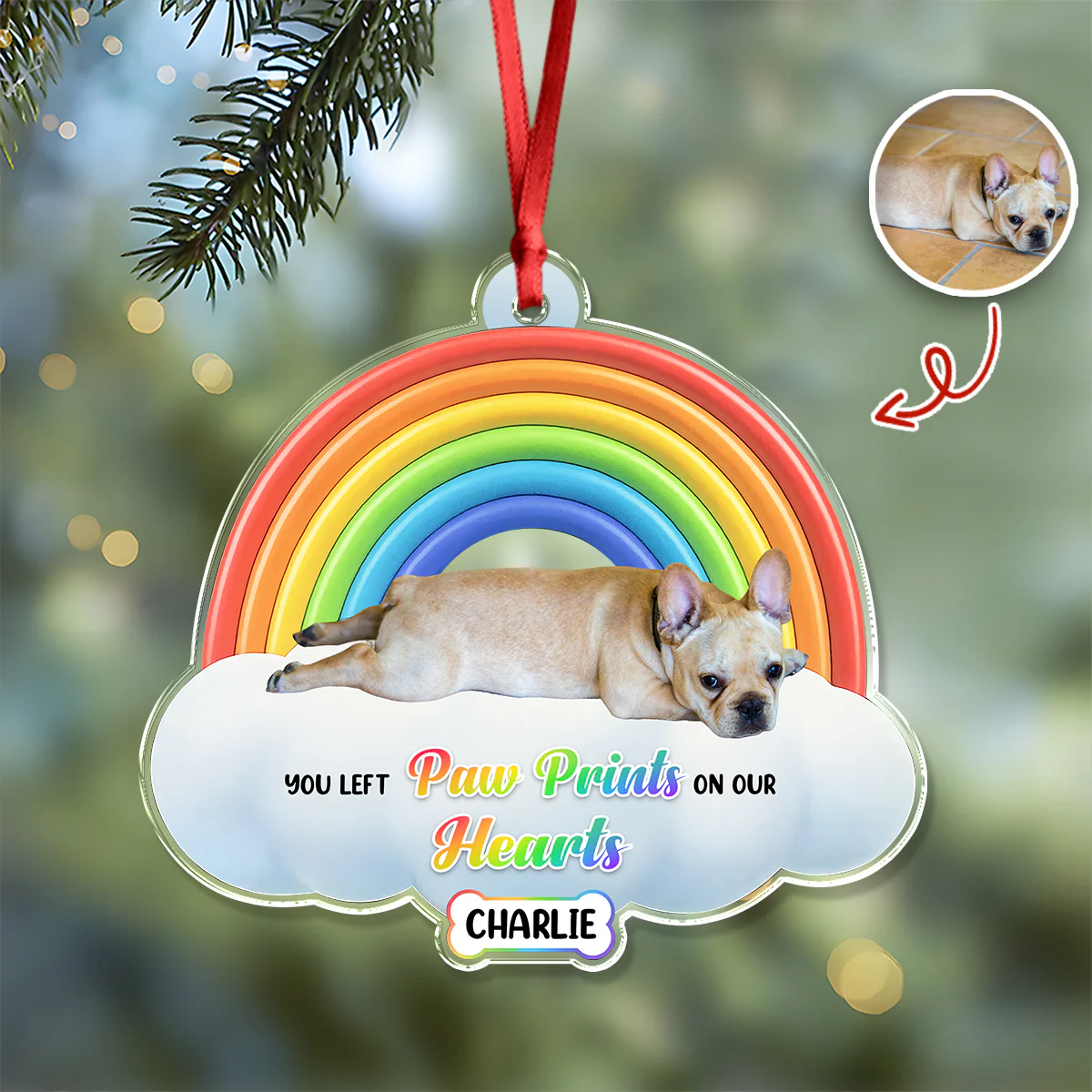 Custom Dog Lost Photo Acrylic Ornament Memorial Gift For Dog Dad Dog Mom CH07 896872 - Image 4