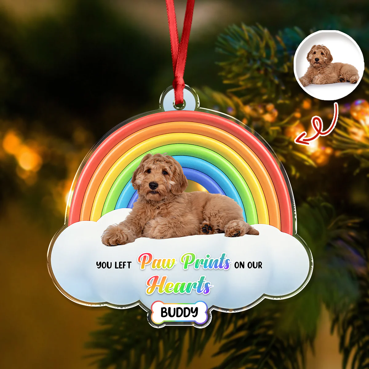 Custom Dog Lost Photo Acrylic Ornament Memorial Gift For Dog Dad Dog Mom CH07 896872 - Image 6