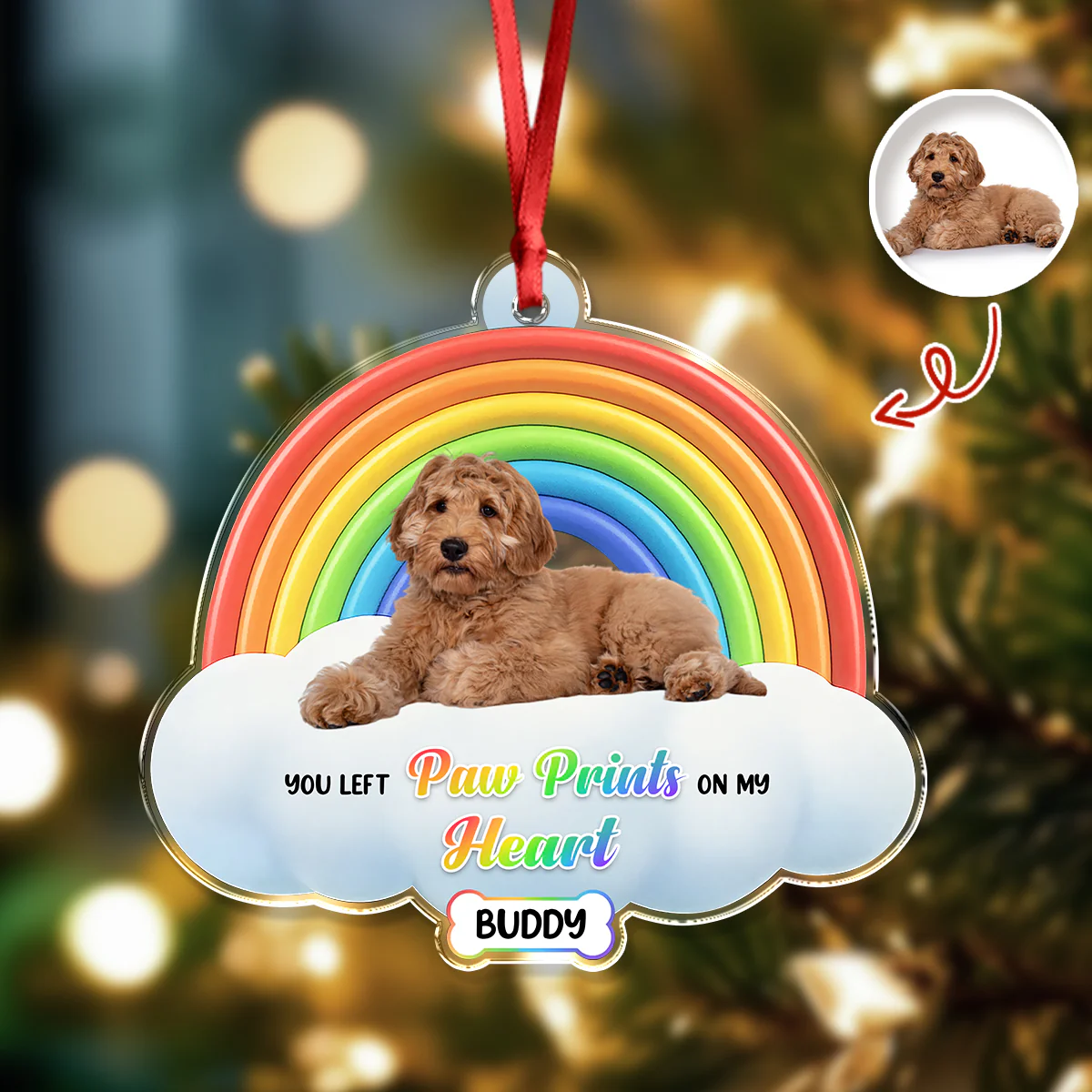 Custom Dog Lost Photo Acrylic Ornament Memorial Gift For Dog Dad Dog Mom CH07 896872 - Image 8
