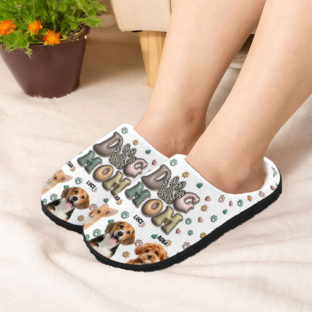 Custom Dog Mom Photo Slippers Gift For Dog Lovers TH10 896249 - Image 8