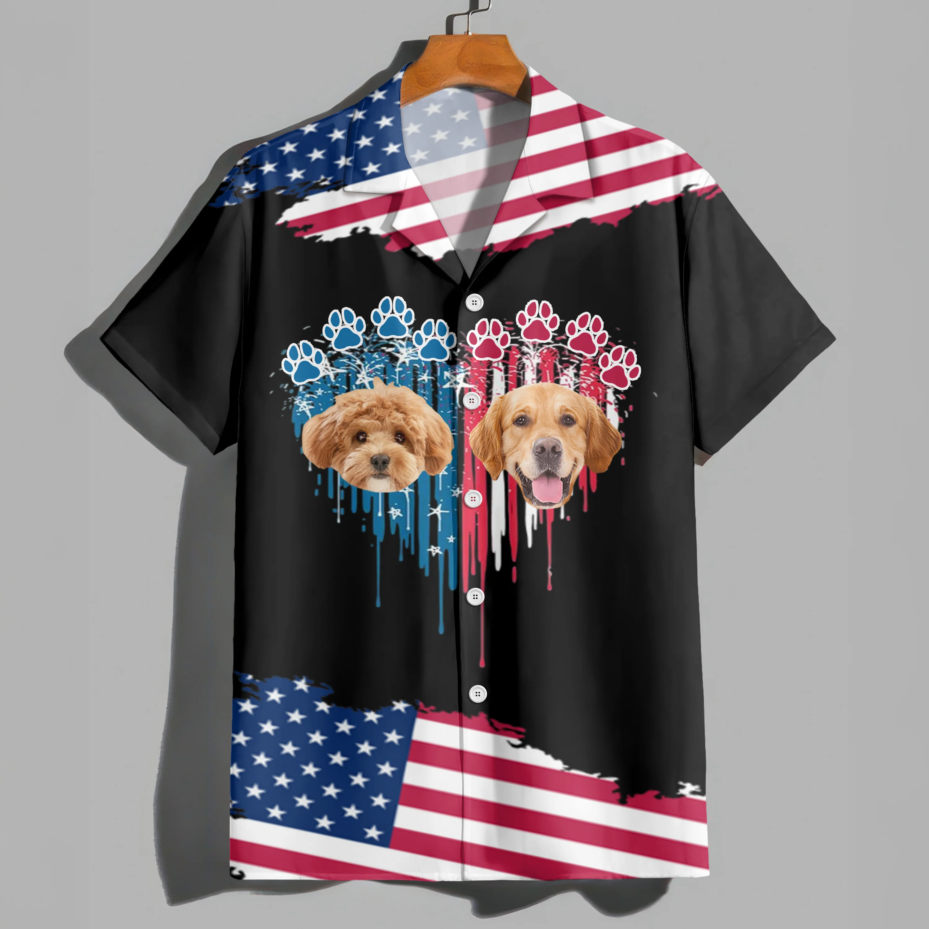 Custom Dog Photo 4th July Hawaii Shirt TH10 892665 - Image 8