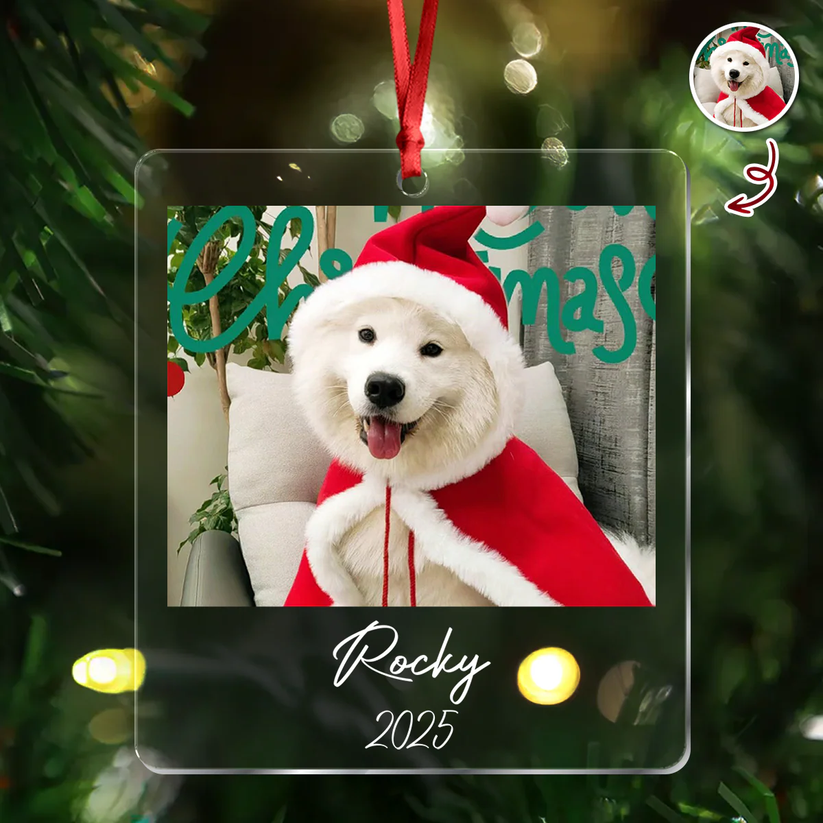 Custom Dog Photo Acrylic Ornament Christmas Gift For Dog Lovers LM32 895769 - Image 9