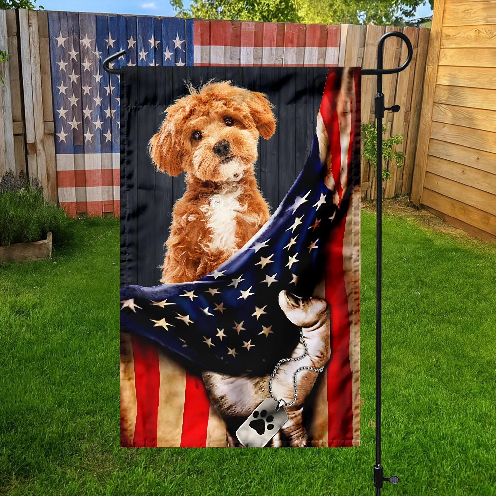 Custom Dog Photo American Garden Flag Gift For Dog Lovers HO82 902848 - Image 3