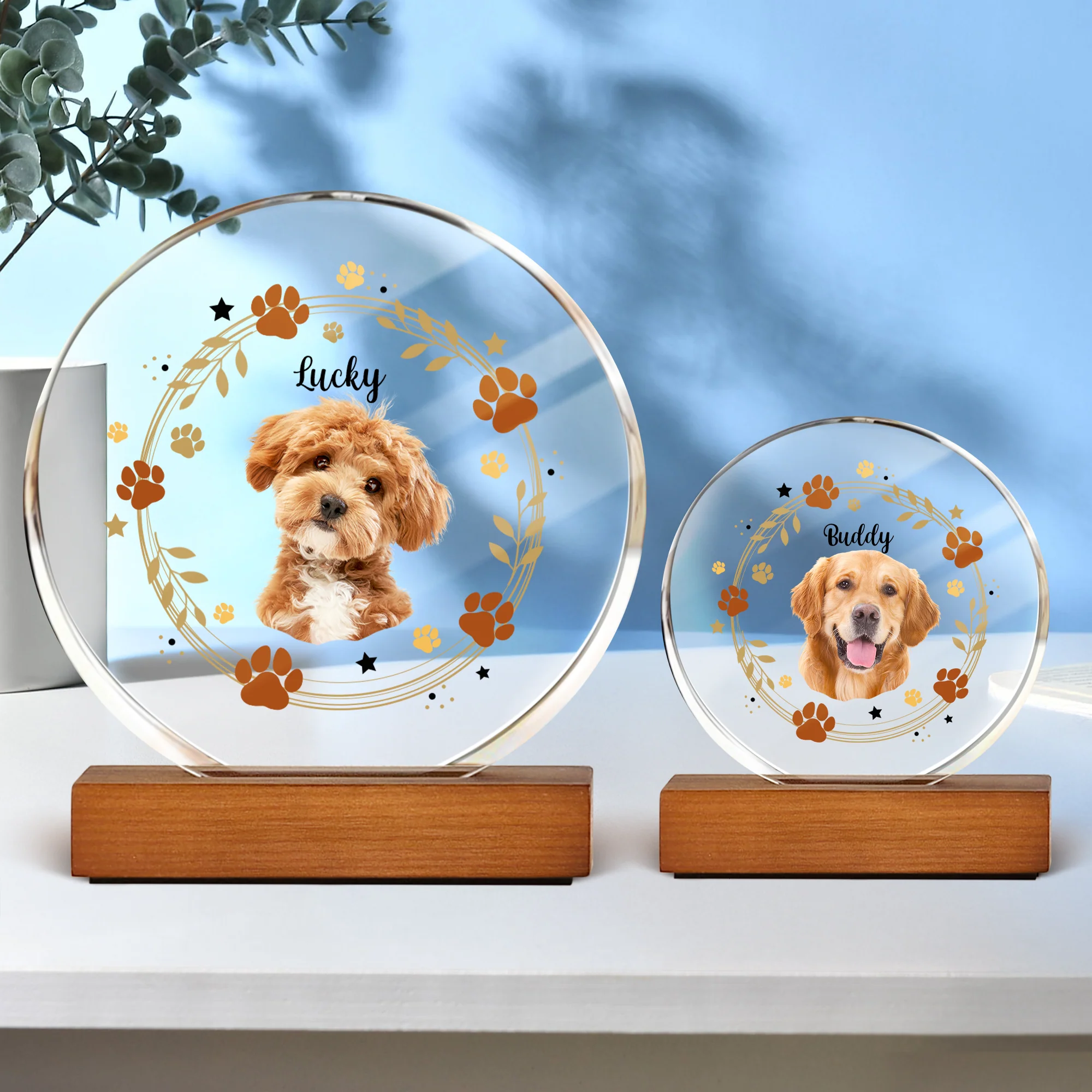 Custom Dog Photo For Dog Lovers Round Acrylic Frame Block HO82 894156 - Image 6