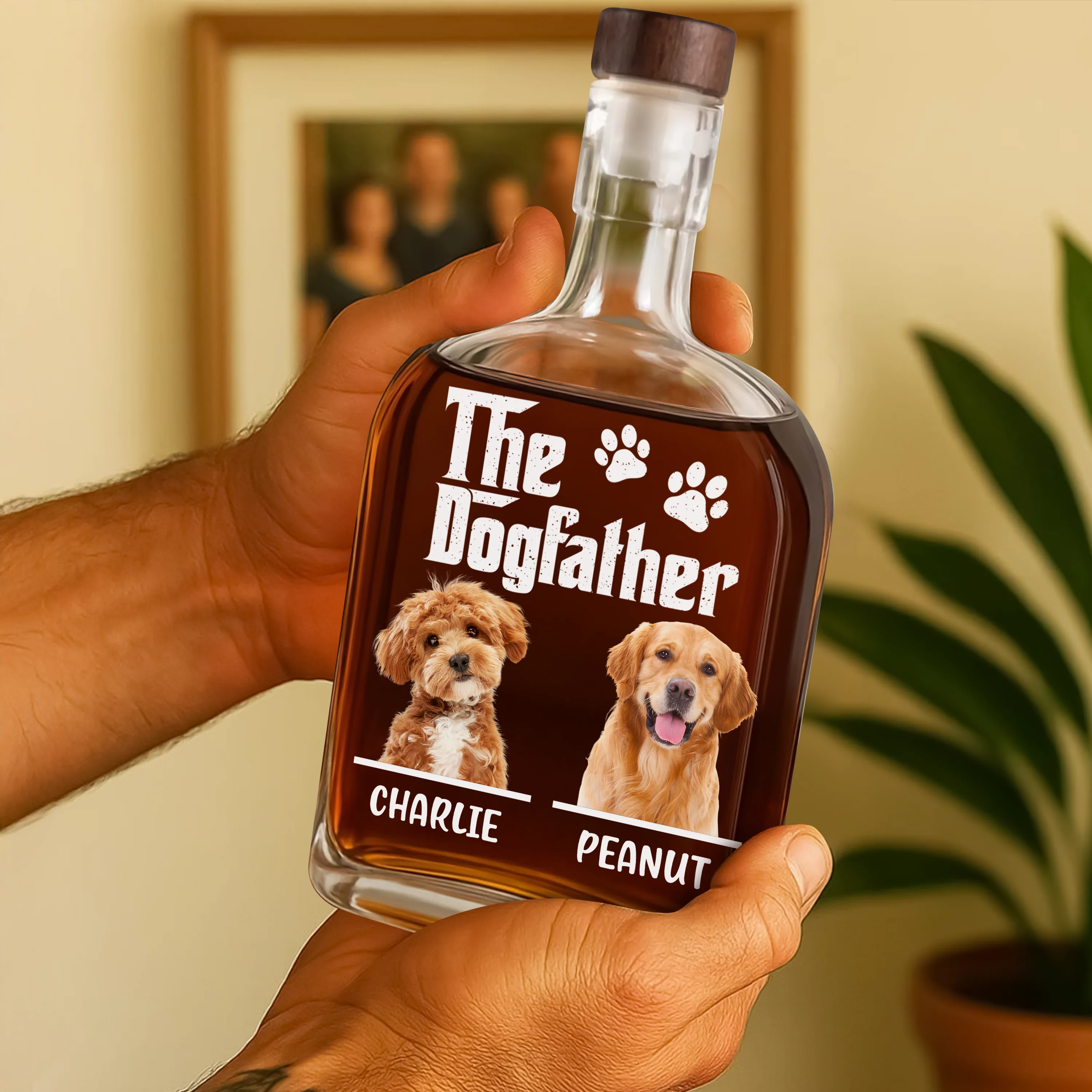 Custom Dog Photo The Dog Father Whiskey Bottle Gift For Father's Day LM32 893661 - Image 4