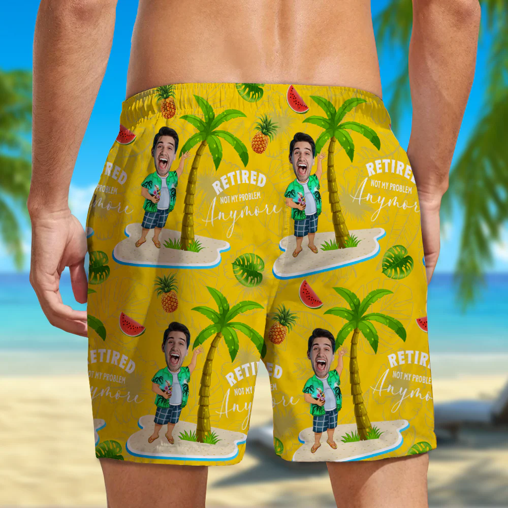 Custom Face All Over Print Beach Short Personalized Retirement Gift for Dad LM32 893499 - Image 10