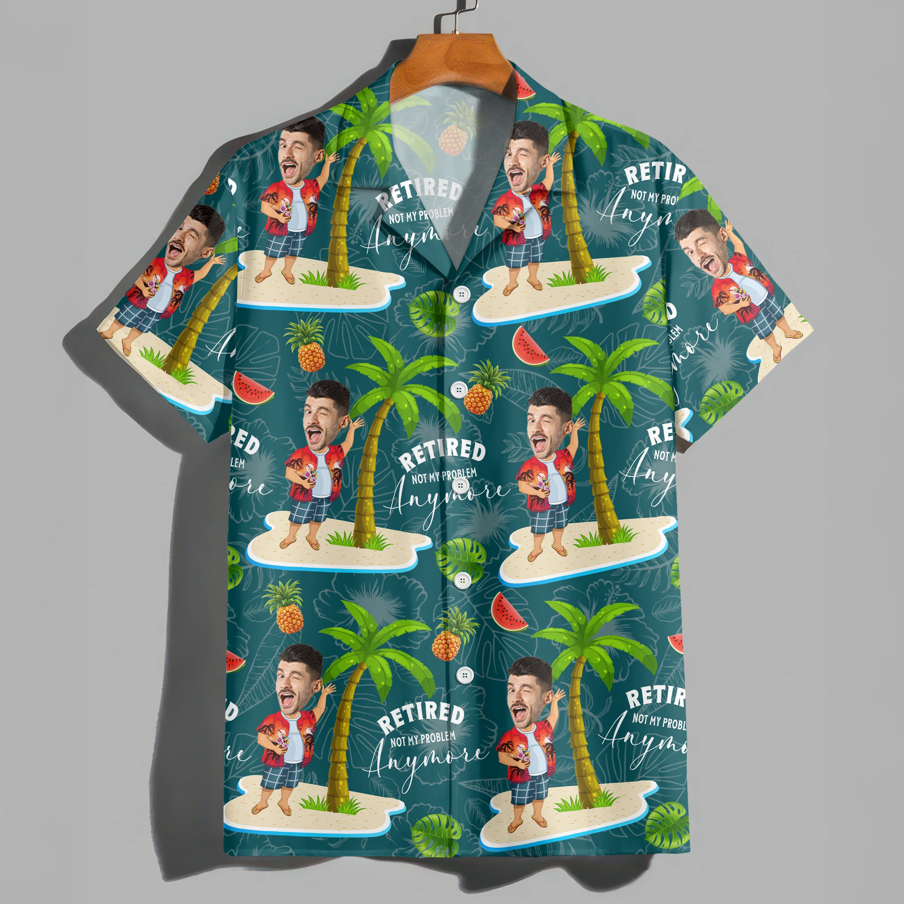 Custom Face All Over Print Hawaiian Shirt Personalized Retirement Gift for Dad LM32 893483 - Image 6