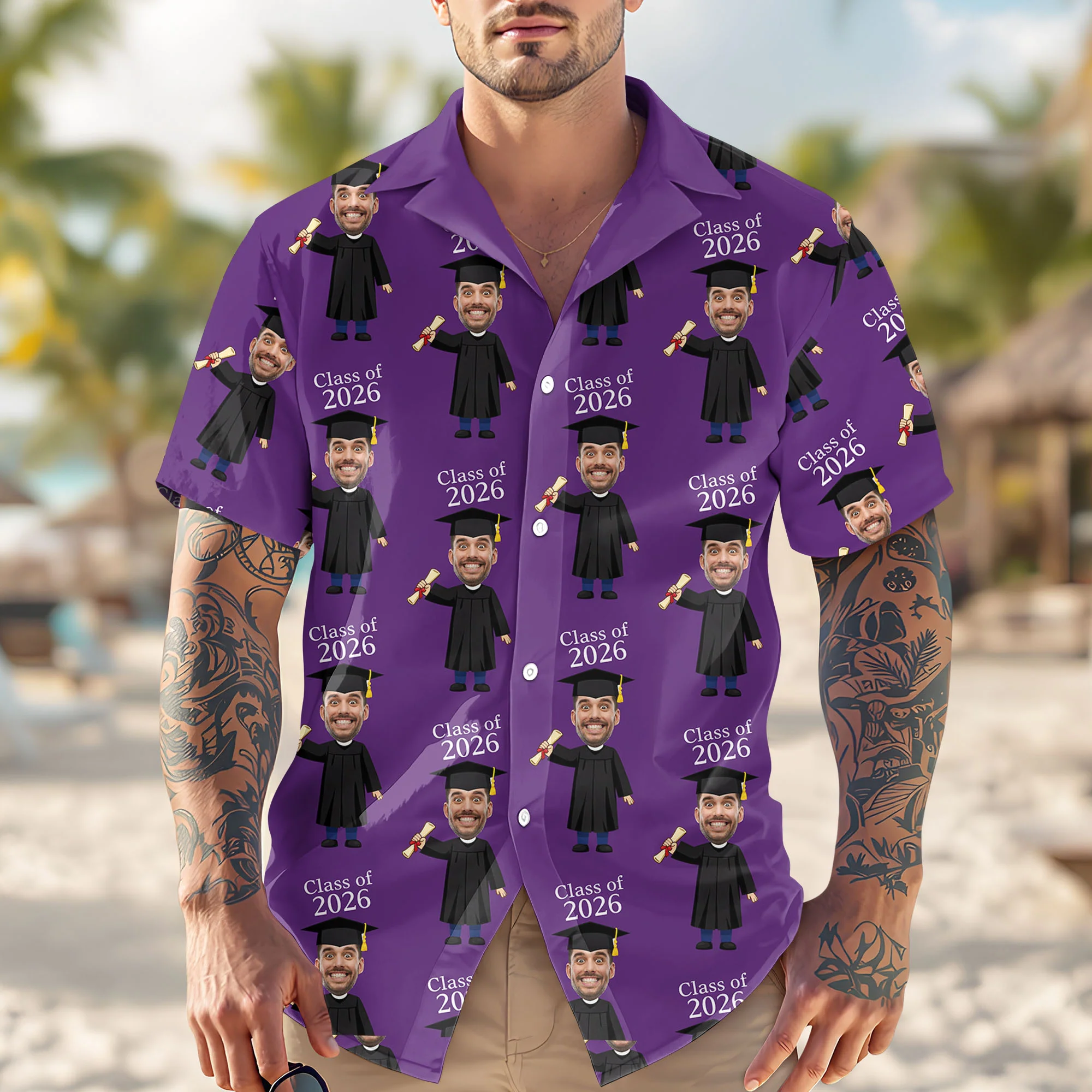 Custom Face Class of 2026 Graduation Hawaii Shirt HA75 920506 - Image 10