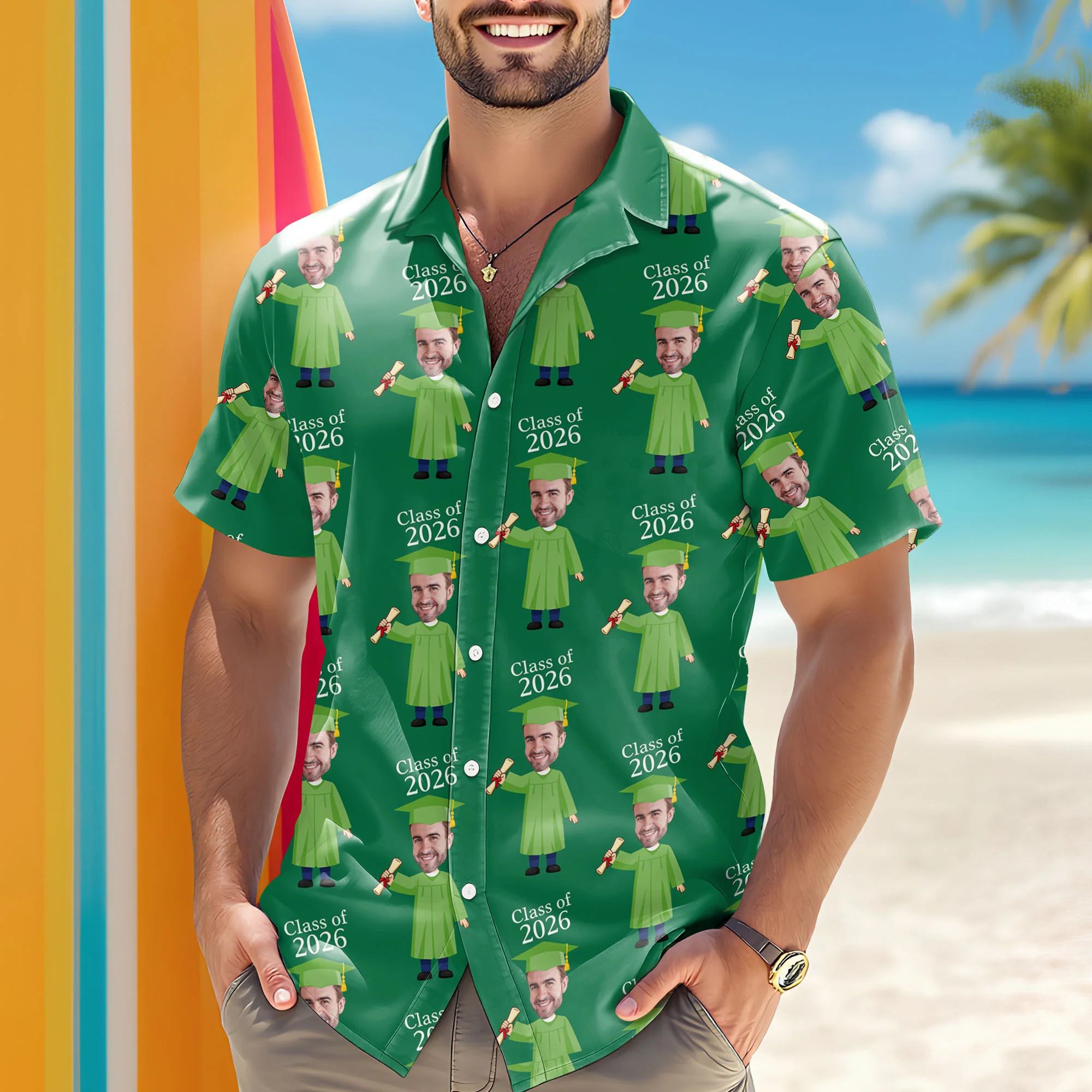 Custom Face Class of 2026 Graduation Hawaii Shirt HA75 920506 - Image 4