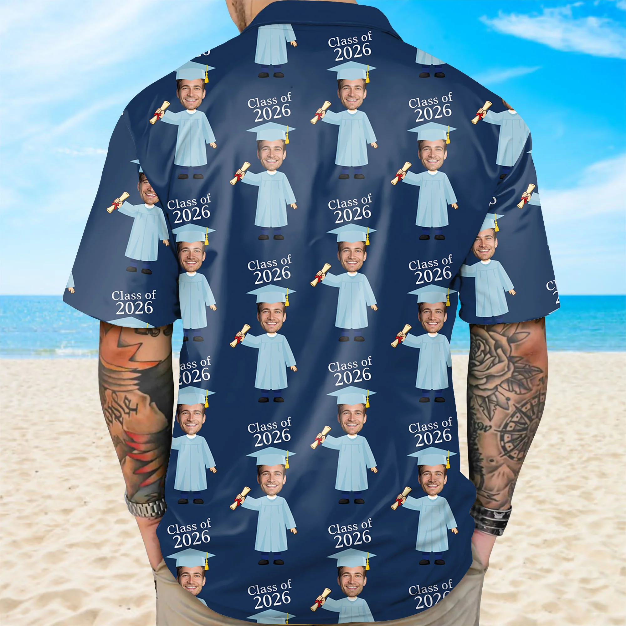 Custom Face Class of 2026 Graduation Hawaii Shirt HA75 920506 - Image 8