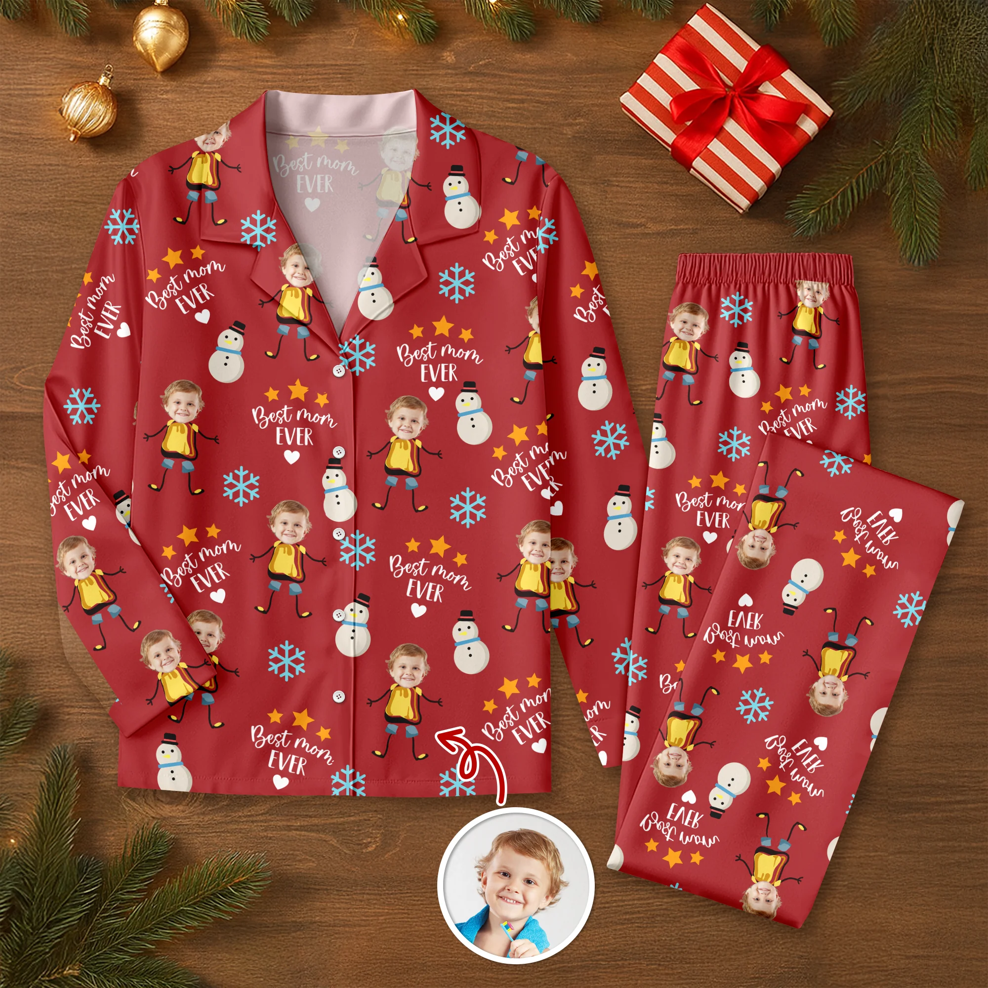 Custom Face Kid Best Mom Ever, Best Dad Ever Pajamas HA75 892876 - Image 8