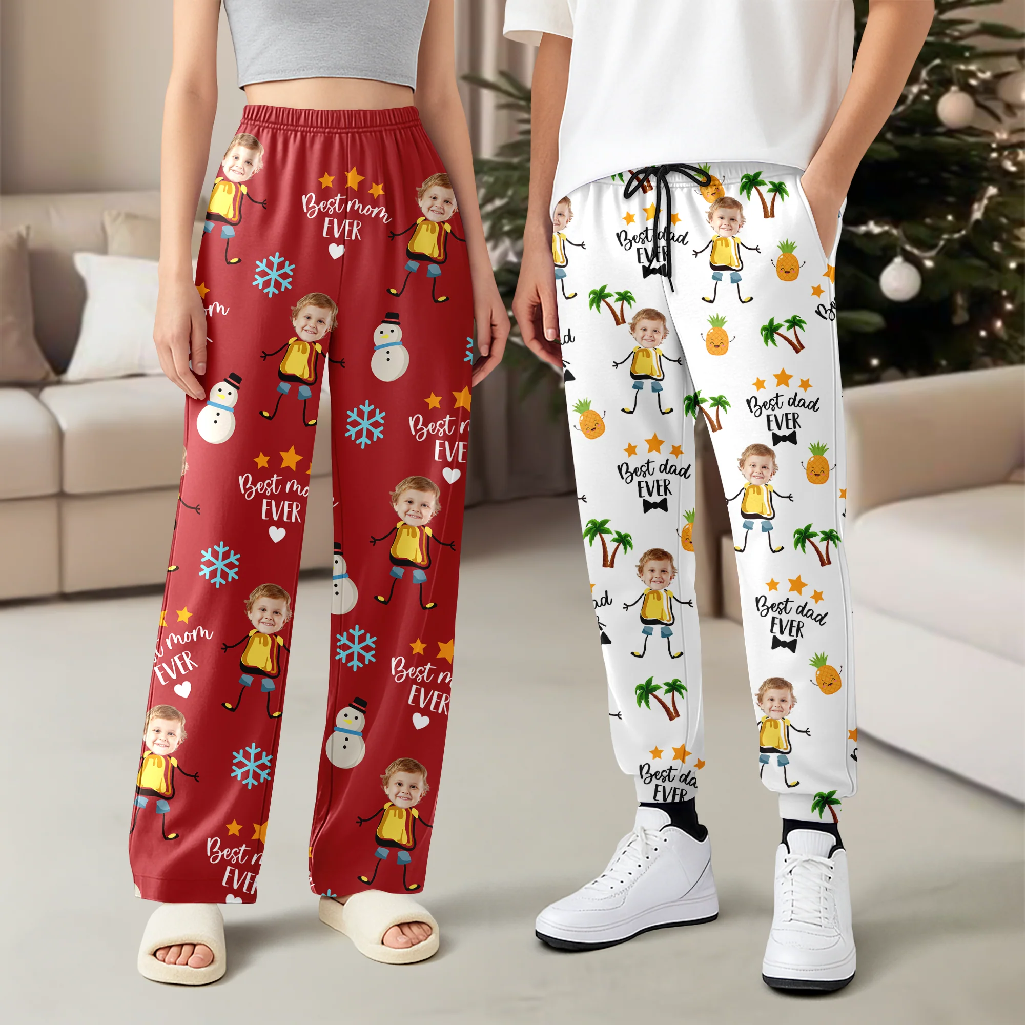Custom Face Kid Best Mom Ever, Best Dad Ever Sweatpants HA75 892868 - Image 7