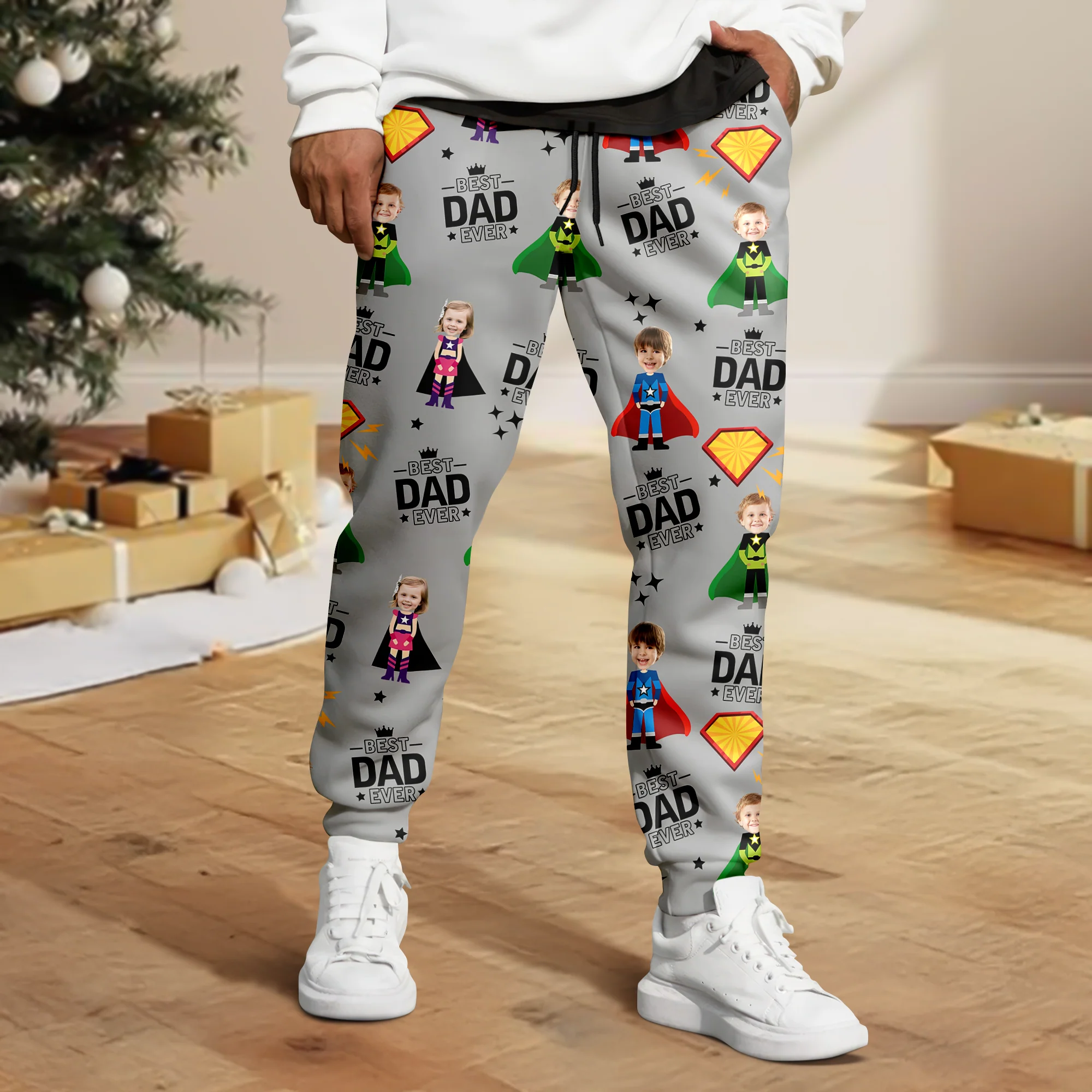 Custom Face Kid Best Mom Ever, Best Dad Ever Sweatpants HA75 897010 - Image 4
