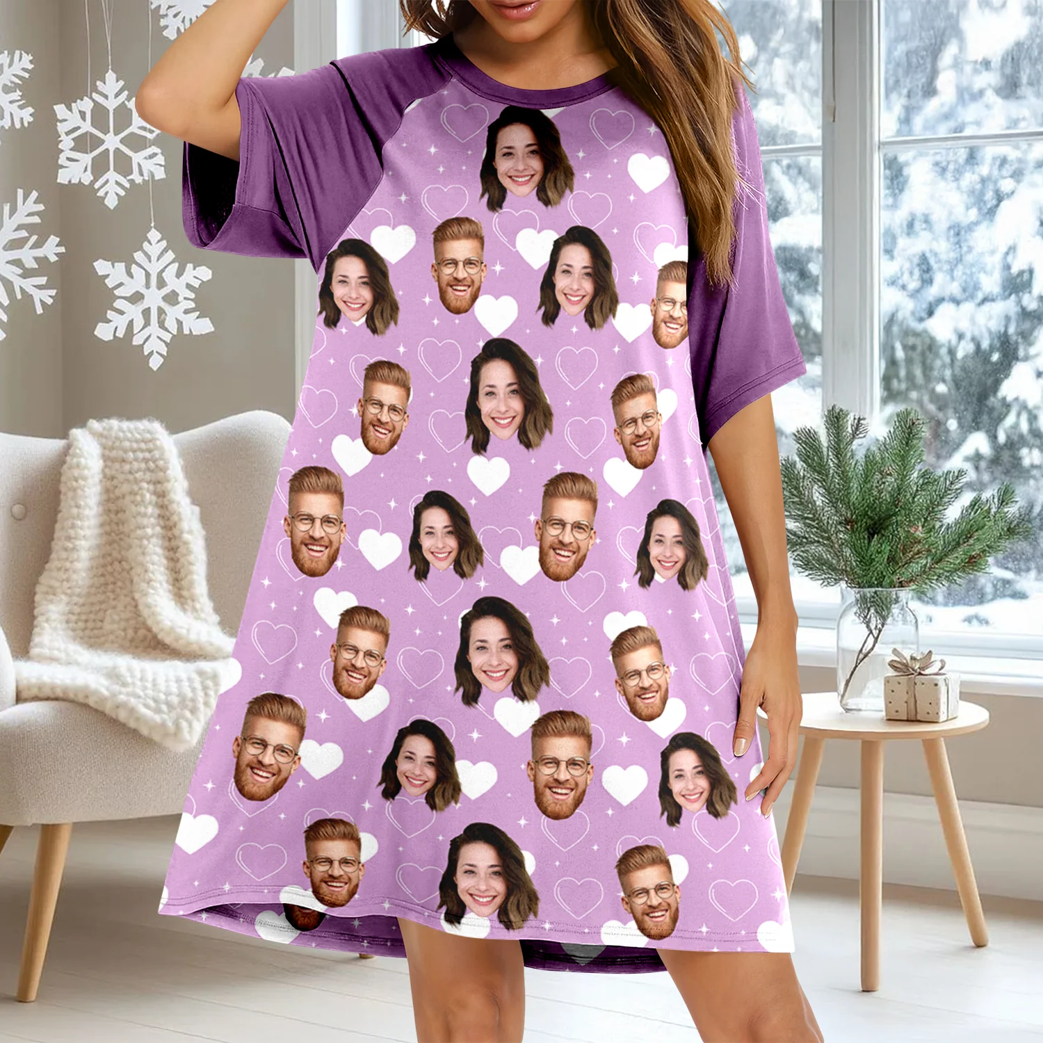 Custom Face Nightgown Valentine's Day Gift For Wife, Girlfriend CH07 910362 - Image 8