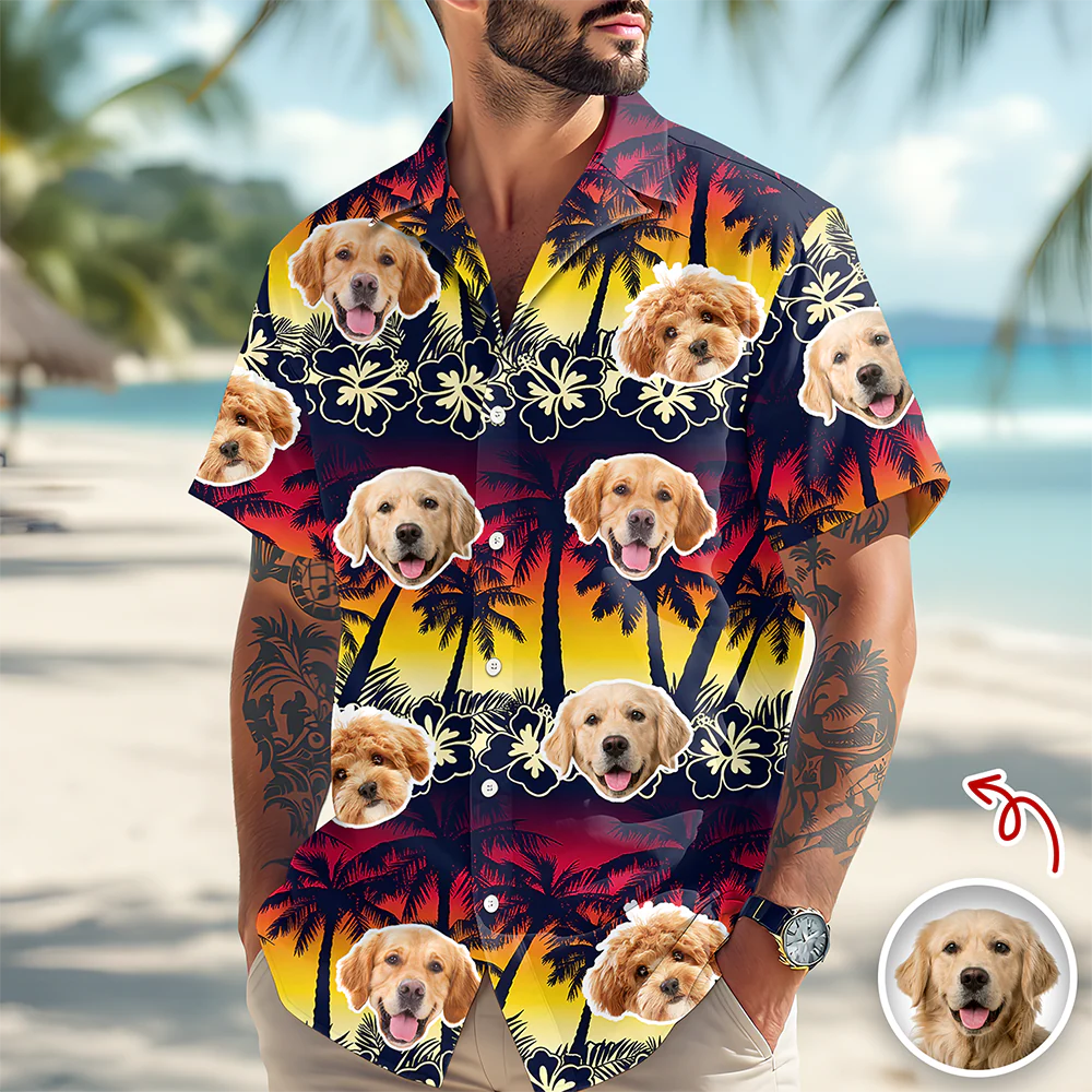 Custom Face Photo Aloha Hawaiian Shirt Vacation Beach Gift CH07 911454 - Image 3