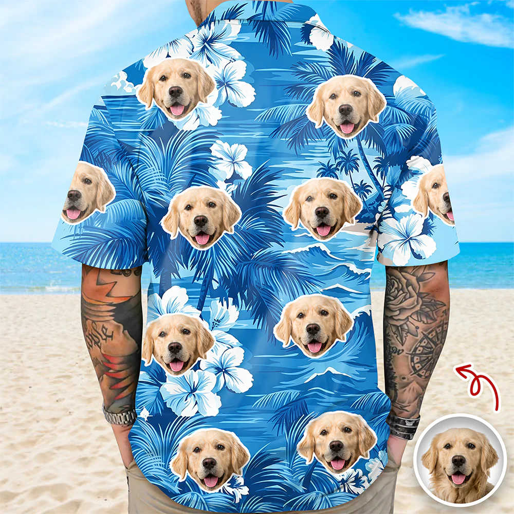 Custom Face Photo Aloha Hawaiian Shirt Vacation Beach Gift CH07 911454 - Image 5