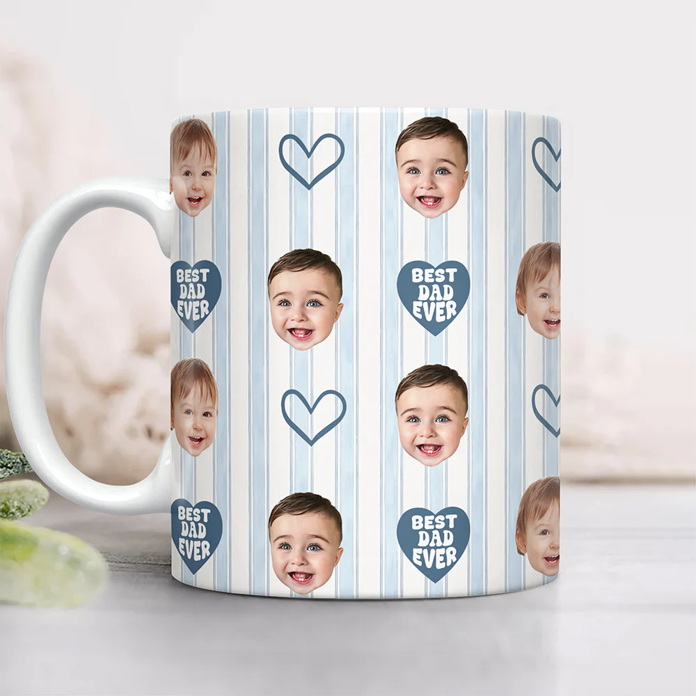 Custom Face Photo Best Dad Ever Mug Father's Day Gift LM32 669143