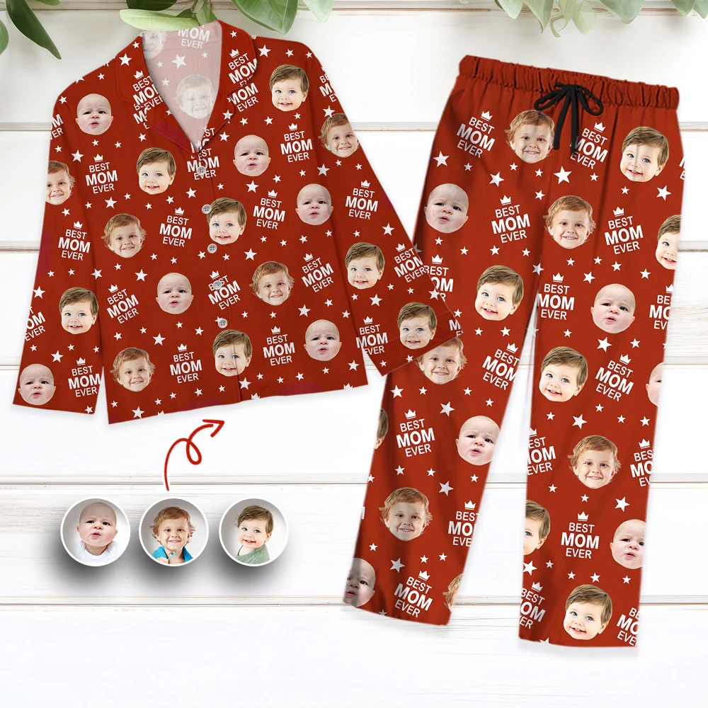 Custom Face Photo Best Mom Ever Pajamas TH10 894267 - Image 11