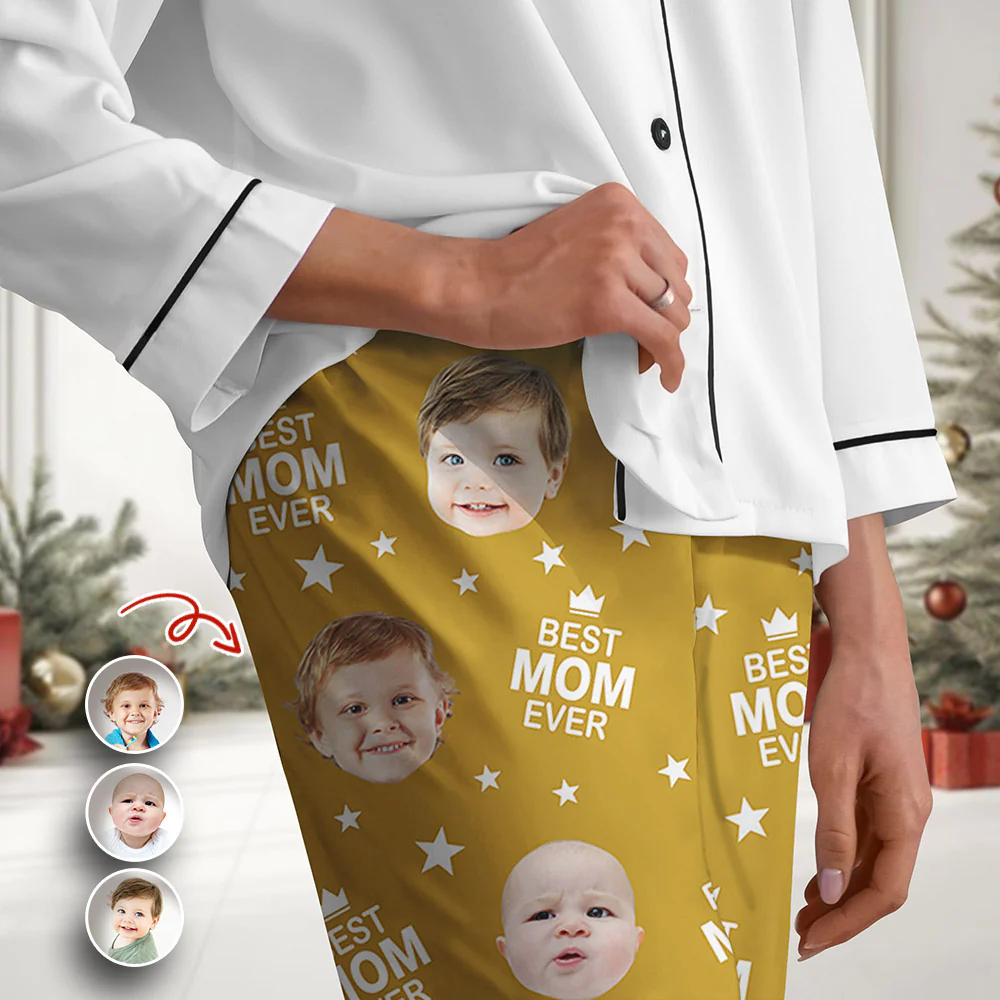 Custom Face Photo Best Mom Ever Pajamas TH10 894267 - Image 13