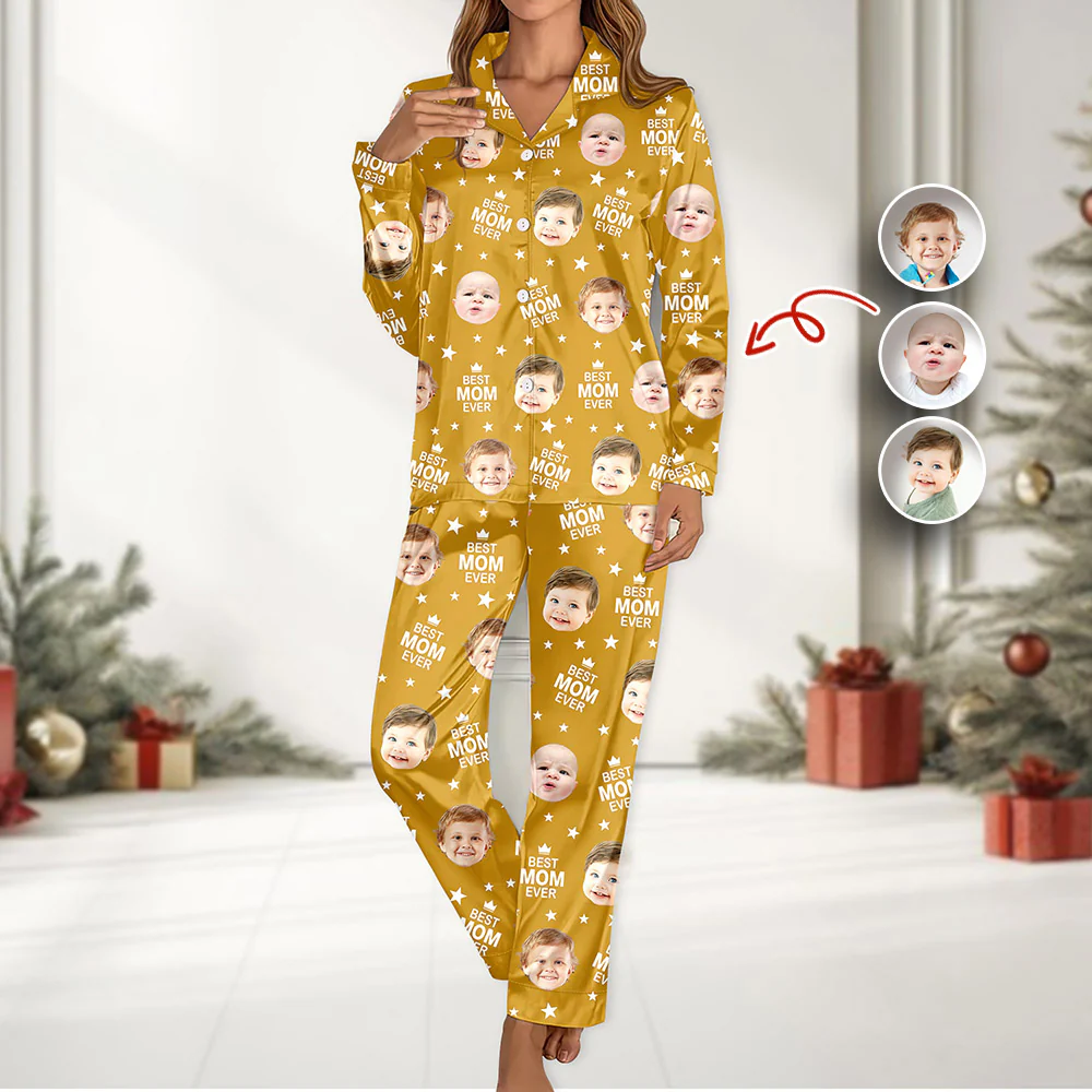 Custom Face Photo Best Mom Ever Pajamas TH10 894267 - Image 9