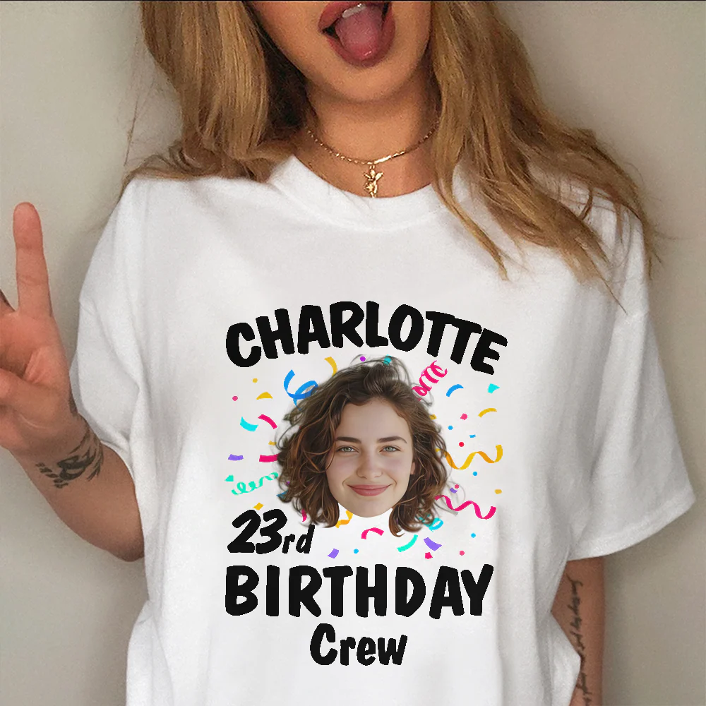 Custom Face Photo Birthday Bright Shirt LM32 899925 - Image 3