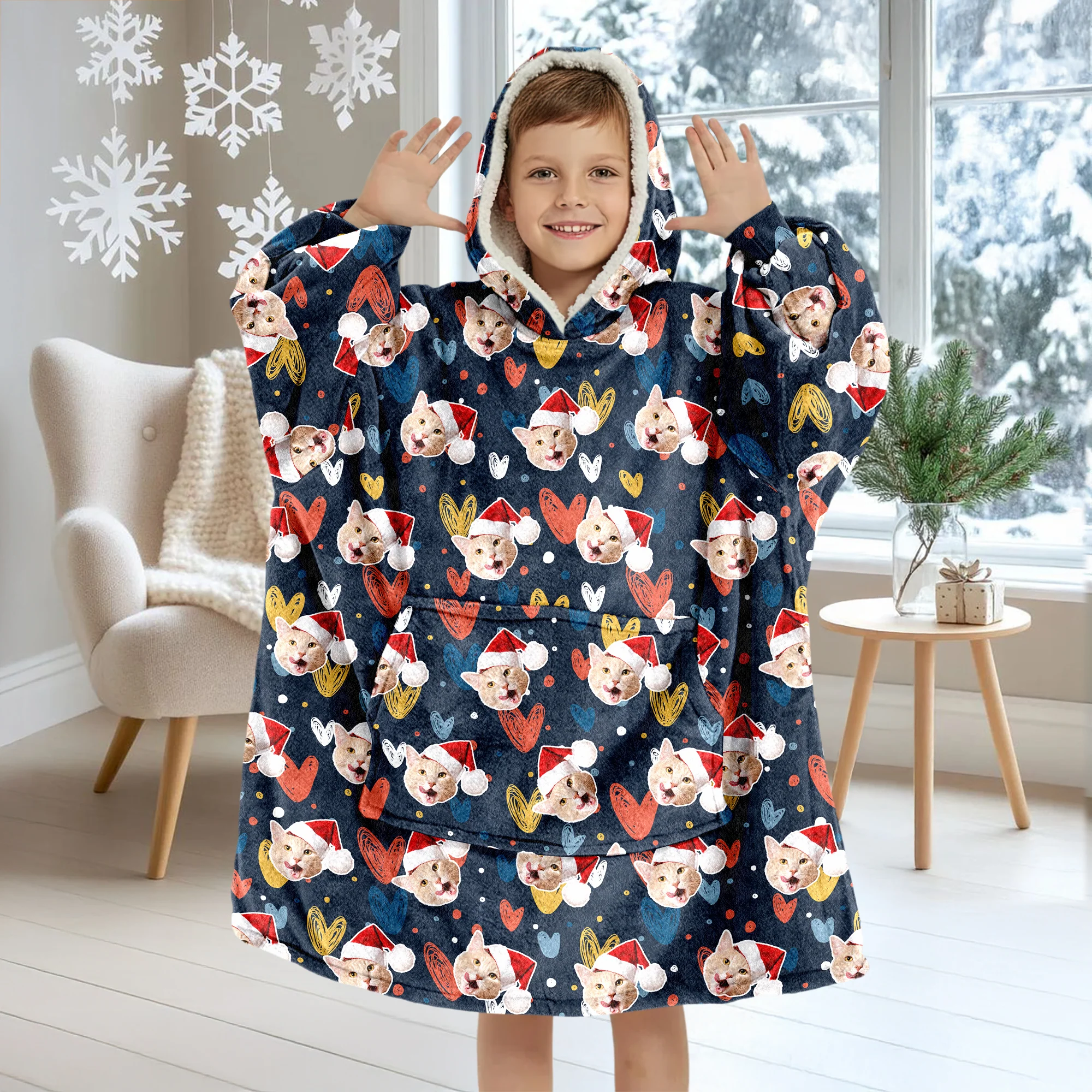 Custom Face Photo Dog Cat Hoodie Blanket For Dog Cat Lovers HA75 898282 - Image 2