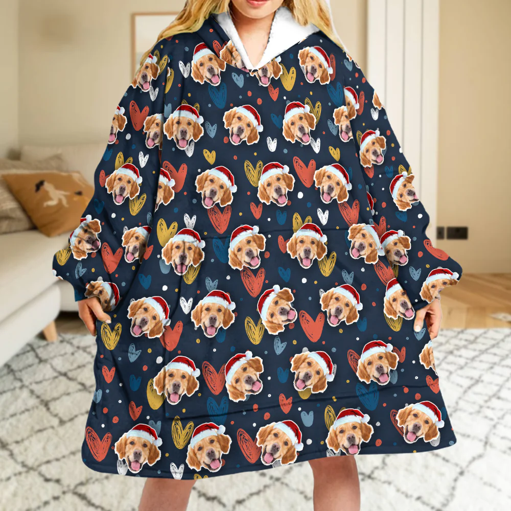 Custom Face Photo Dog Cat Hoodie Blanket For Dog Cat Lovers HA75 898282 - Image 4