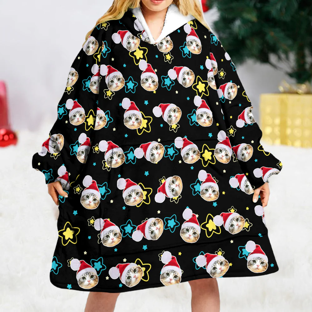 Custom Face Photo Dog Cat Hoodie Blanket For Dog Cat Lovers HA75 898282 - Image 5