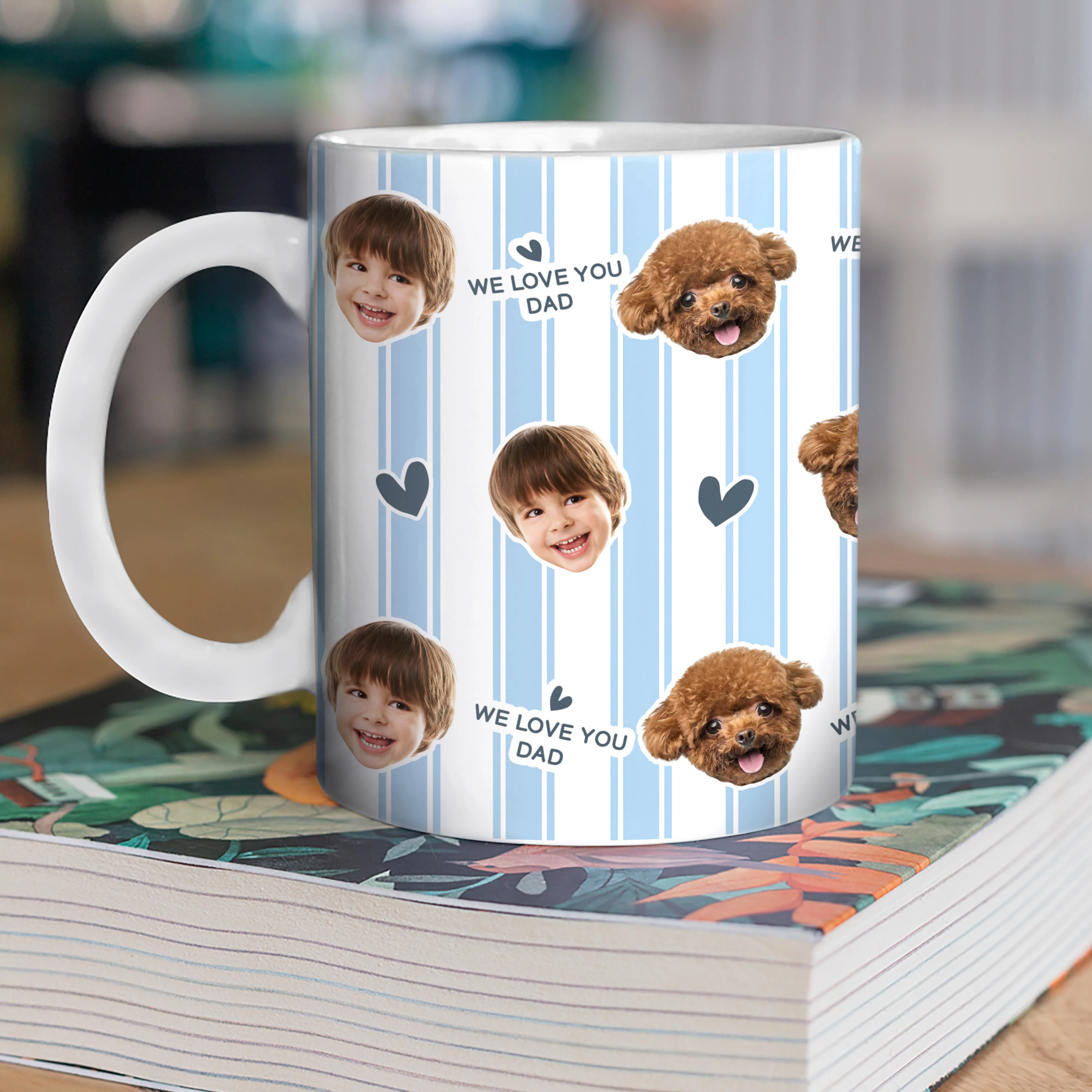 Custom Face Photo I Love You Mug Gift For Mom Dad LM32 899967 - Image 3