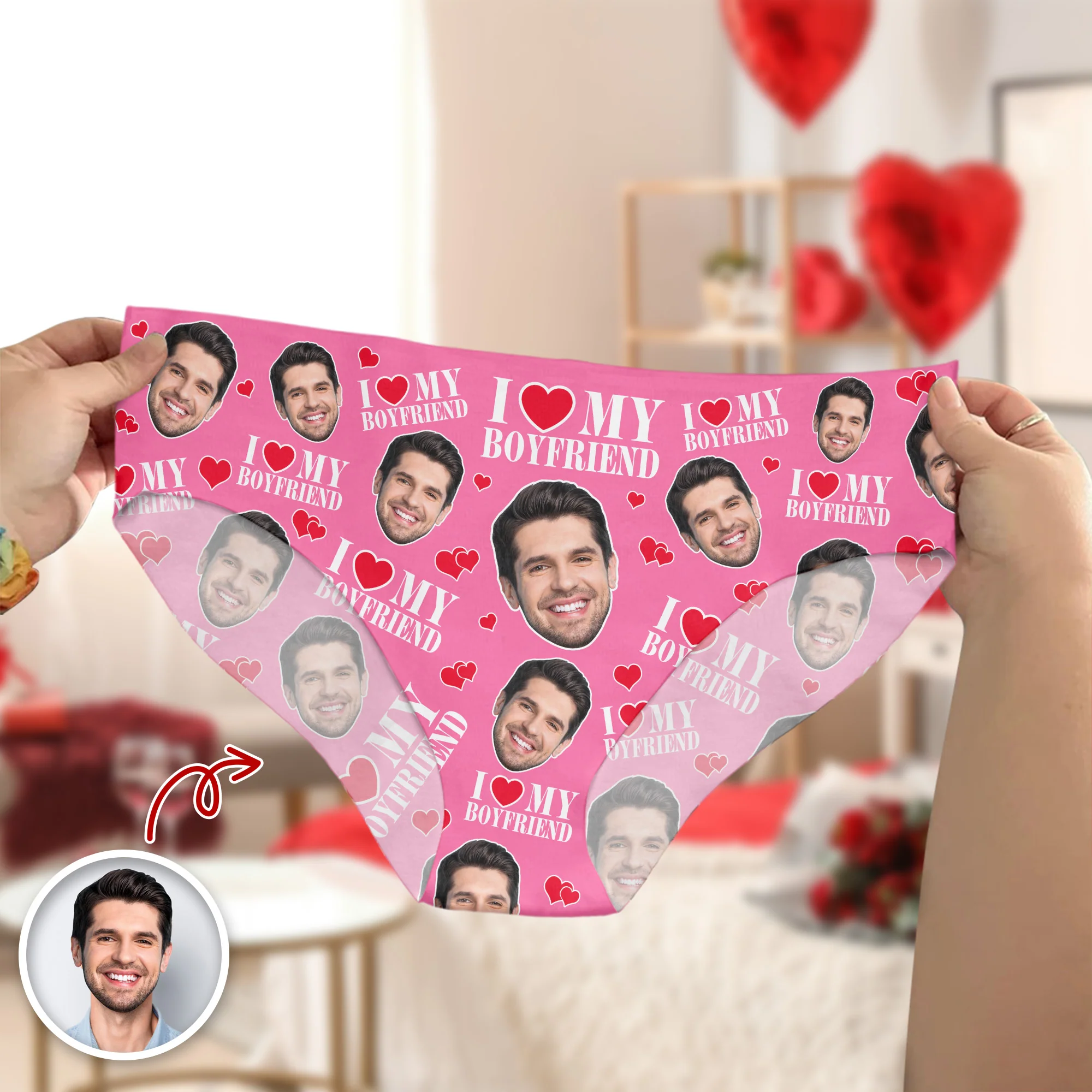 Custom Face Photo Underwear For Women Funny Valentine Gift TH10 898279 - Image 4