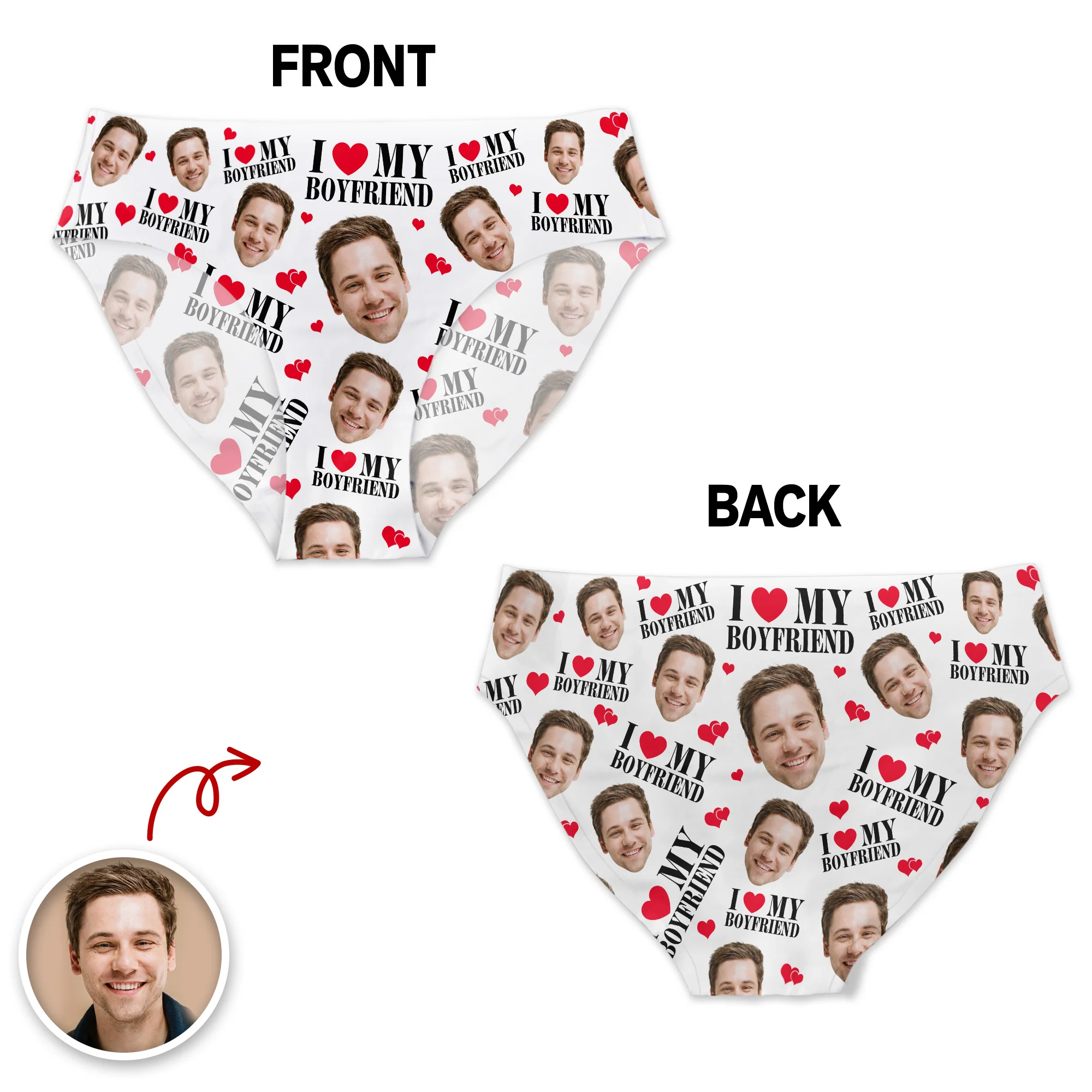 Custom Face Photo Underwear For Women Funny Valentine Gift TH10 898279 - Image 8