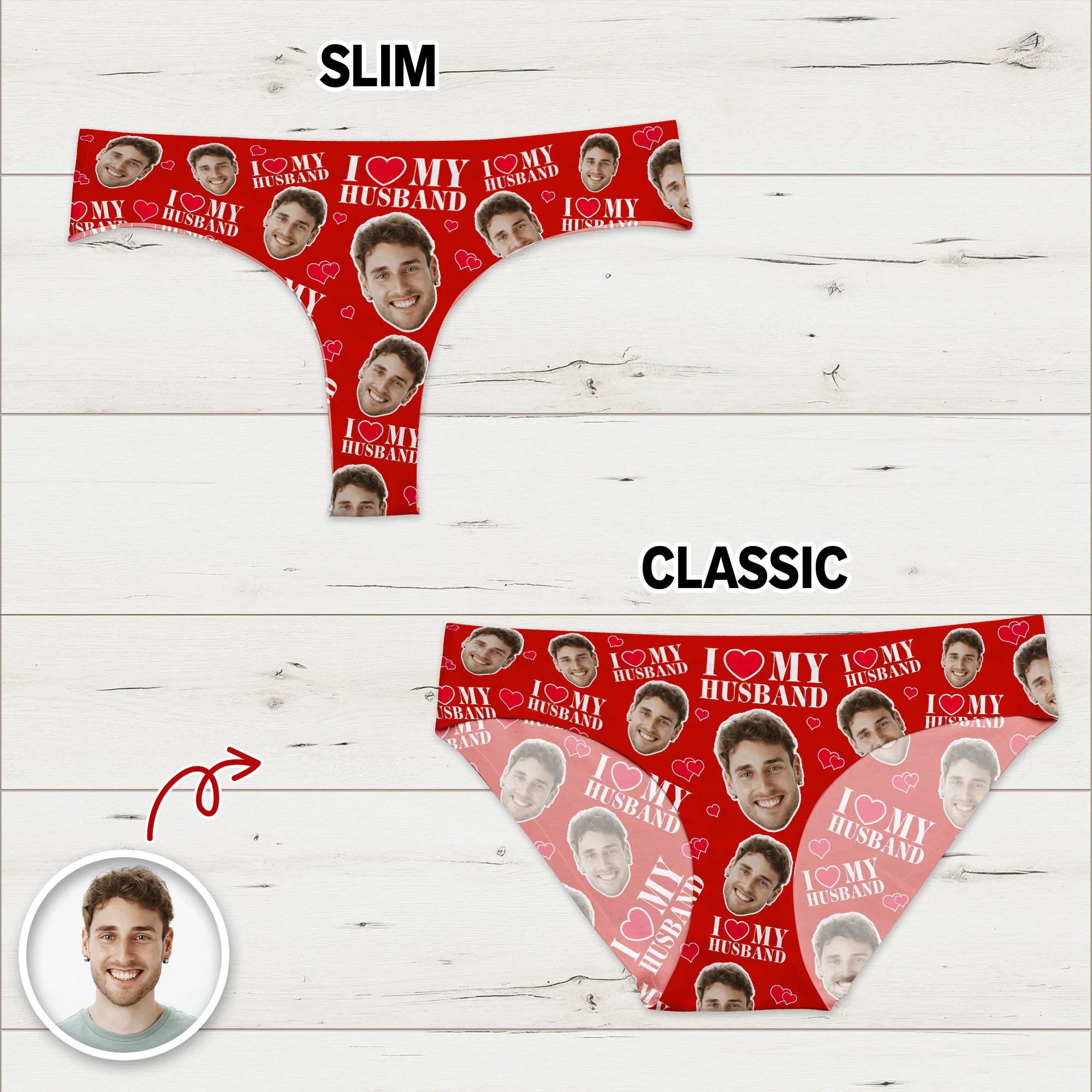 Custom Face Photo Underwear For Women Funny Valentine Gift TH10 898279 - Image 9
