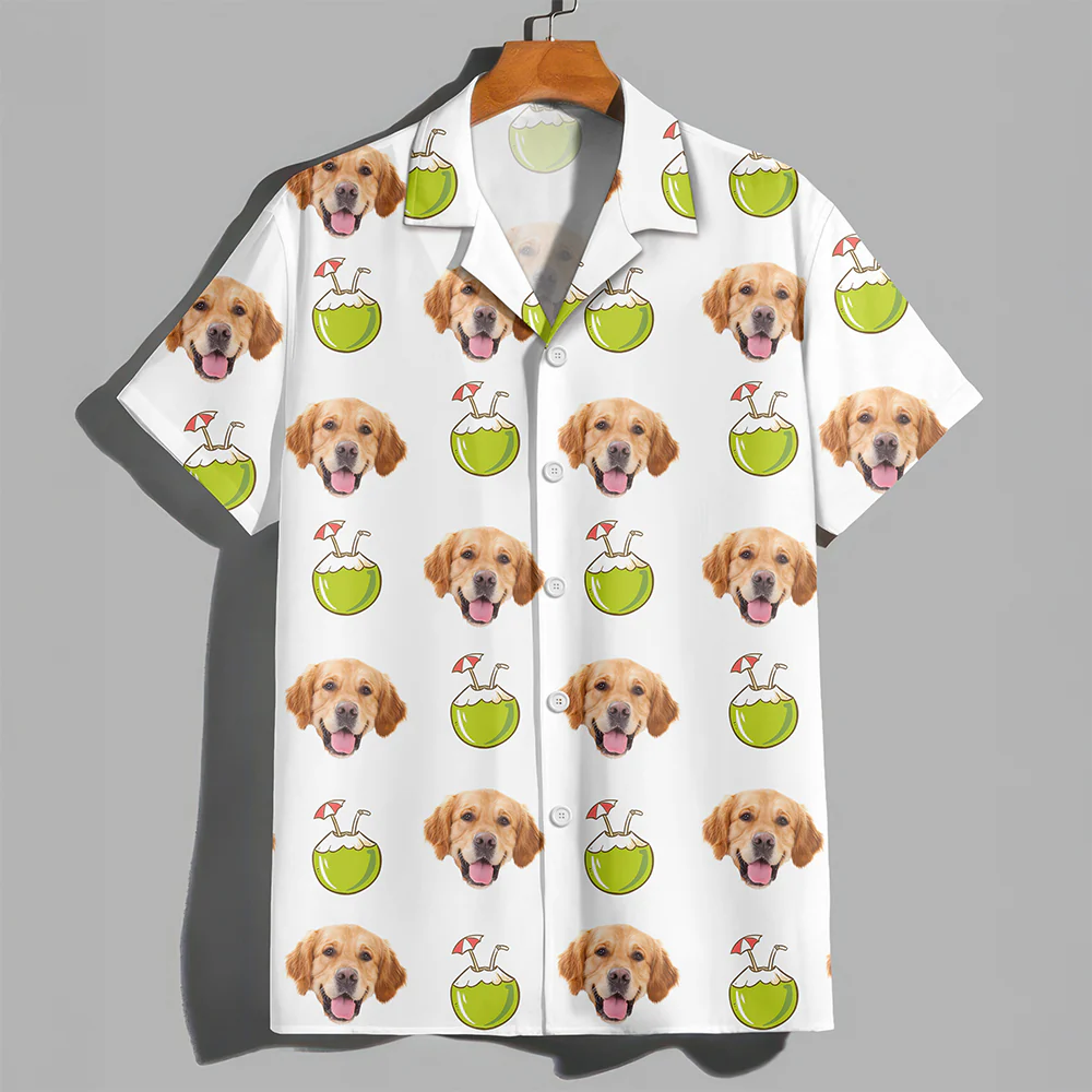 Custom Face Photo With Icon Hawaii shirt Gift For Dog Lovers CH07 911014 - Image 12
