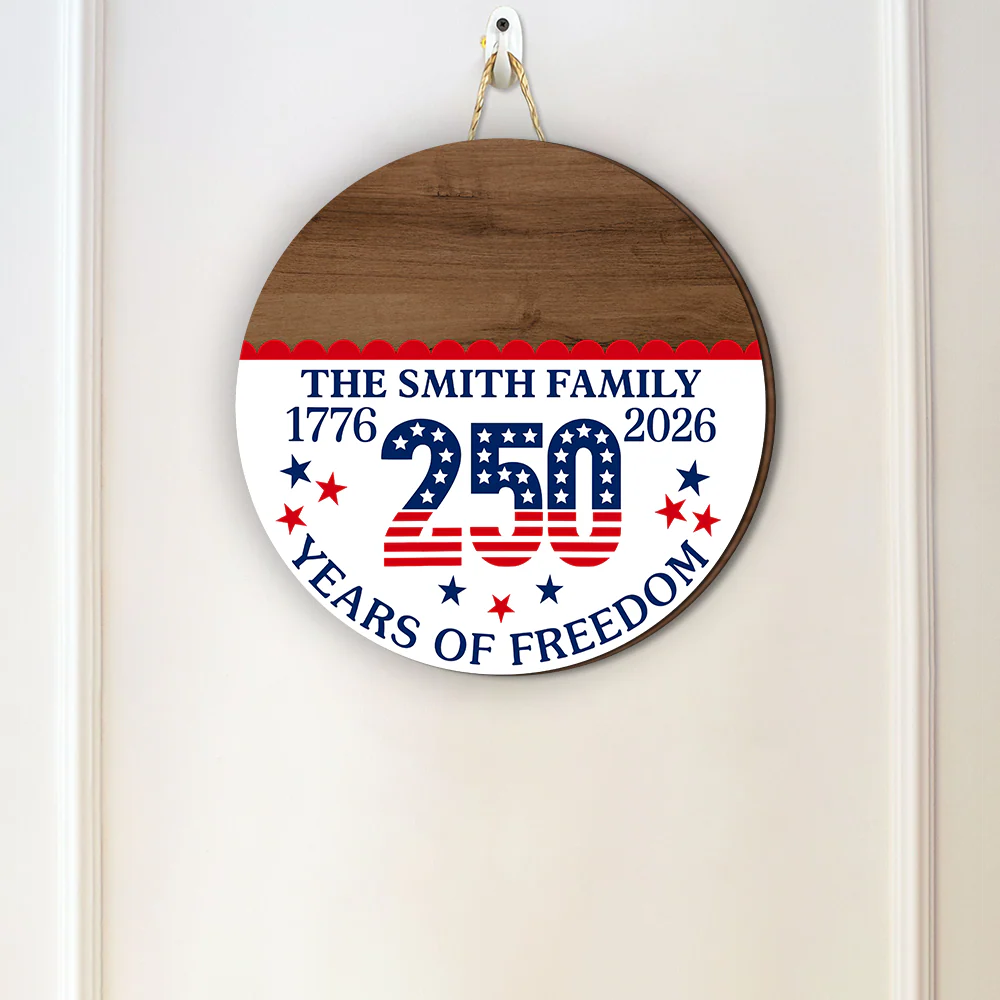 Custom Family Name 1776-2026 250 Years Of Freedom Doorsign HO82 902800 - Image 3