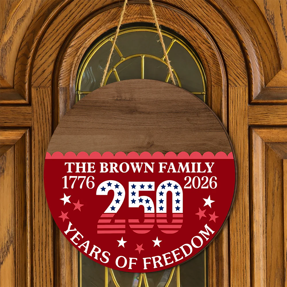 Custom Family Name 1776-2026 250 Years Of Freedom Doorsign HO82 902800 - Image 6