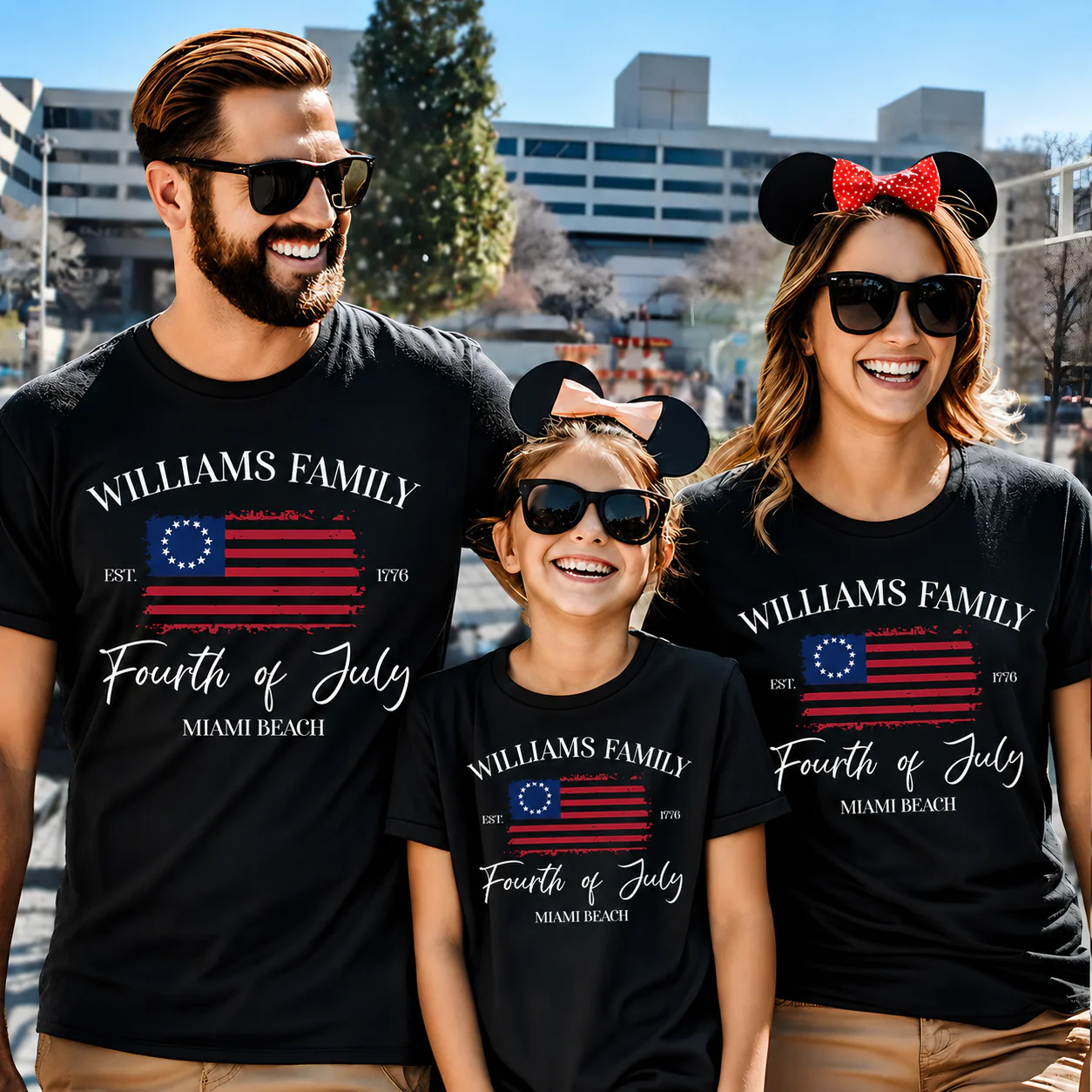 Custom Family Name 4th of July American Flag Matching Shirt LM32 669049 - Image 2