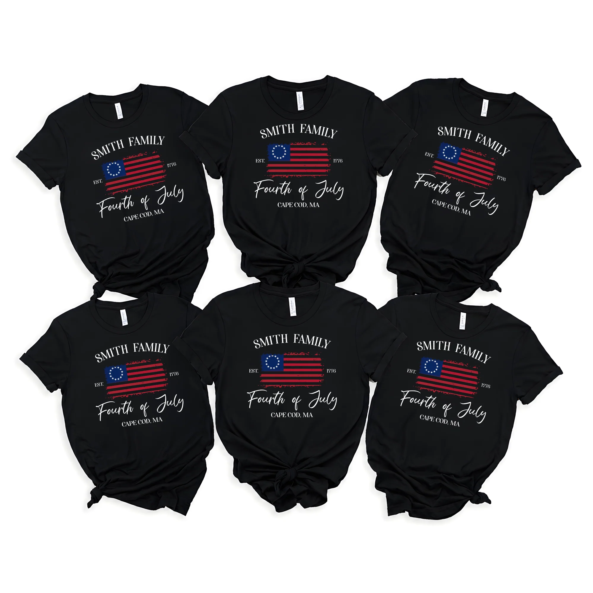 Custom Family Name 4th of July American Flag Matching Shirt LM32 669049 - Image 4