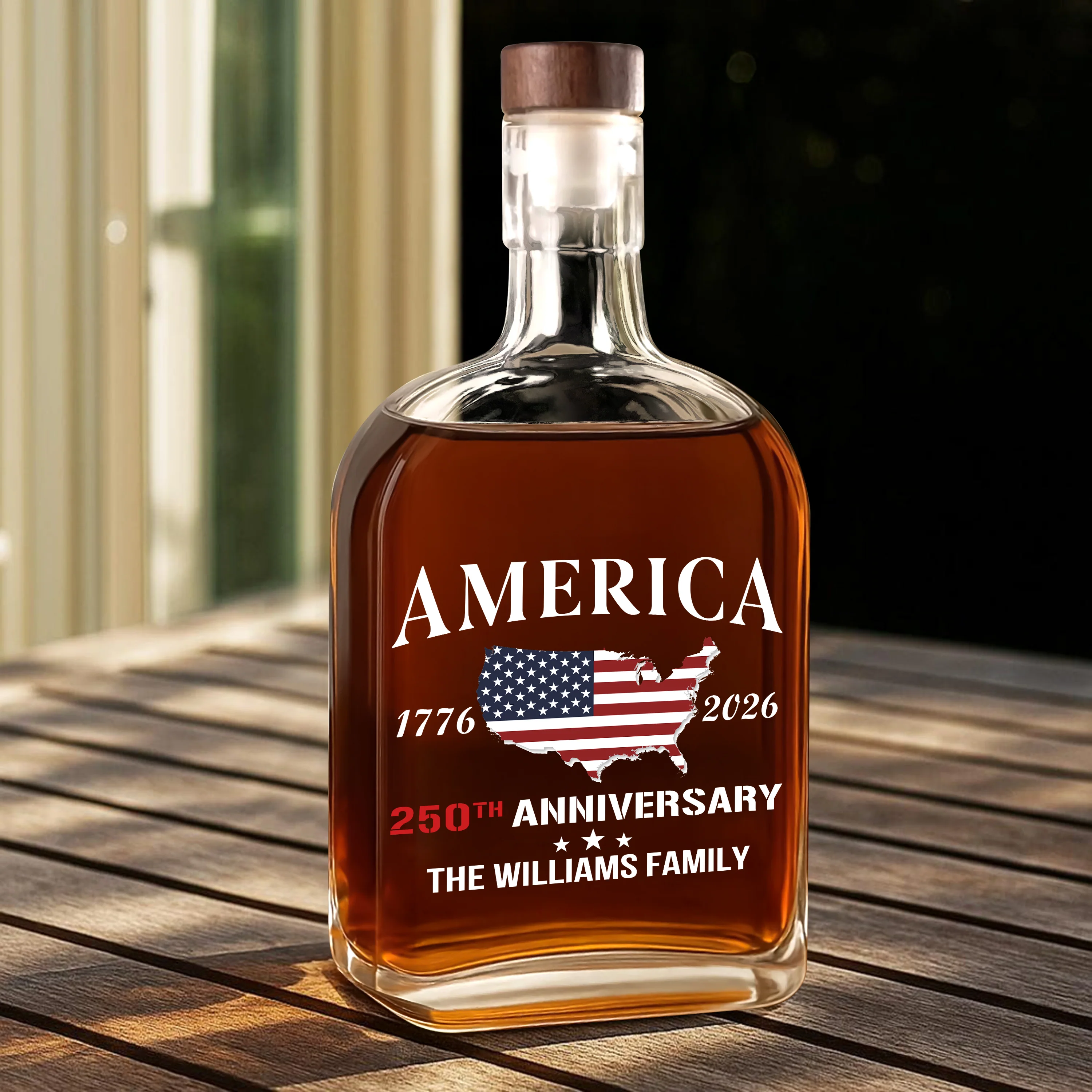 Custom Family Name America 250th Anniversary 1776 2026 United States of America Whiskey Bottle LM32 897715 - Image 5