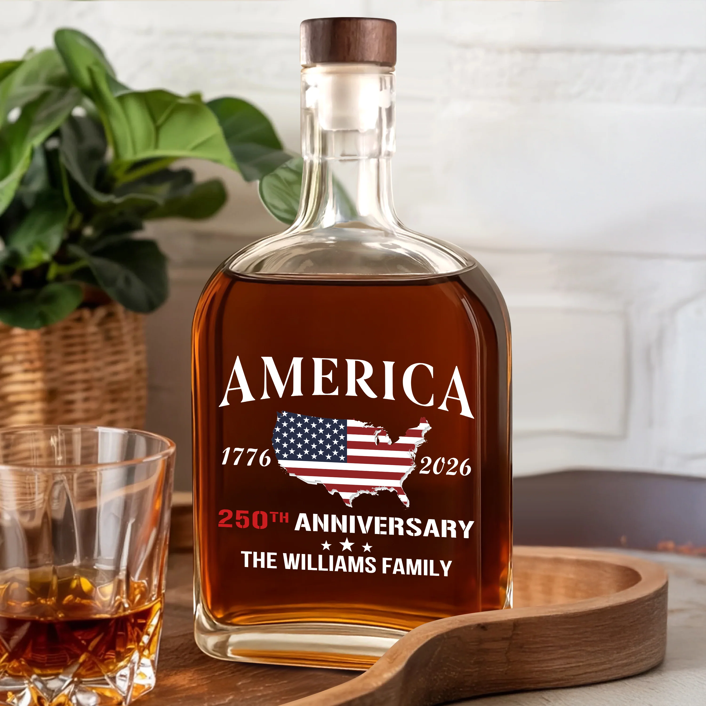 Custom Family Name America 250th Anniversary 1776 2026 United States of America Whiskey Bottle LM32 897715 - Image 6