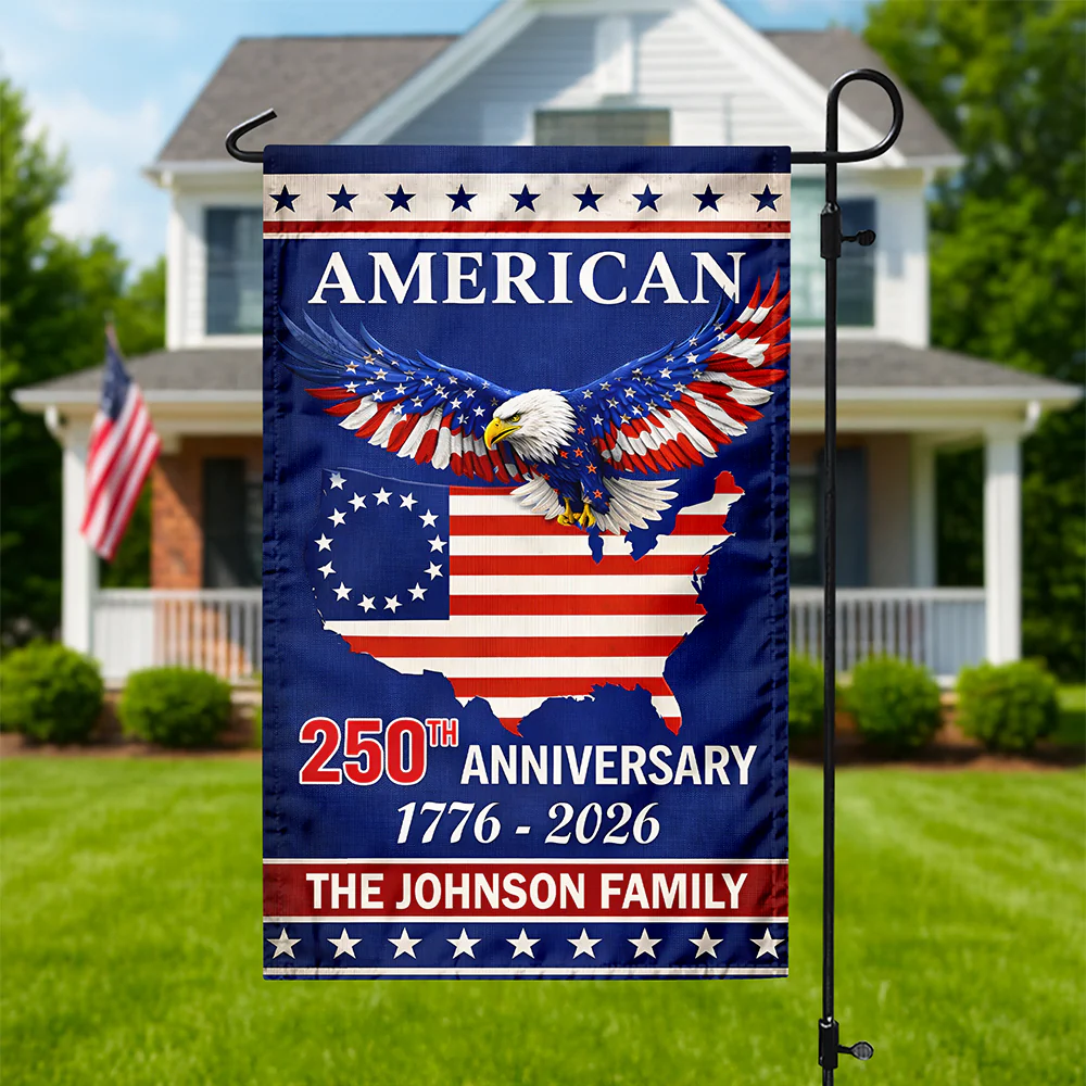 Custom Family Name American 250Th Anniversary Eagle Flag Garden Flag TH10 898697 - Image 6