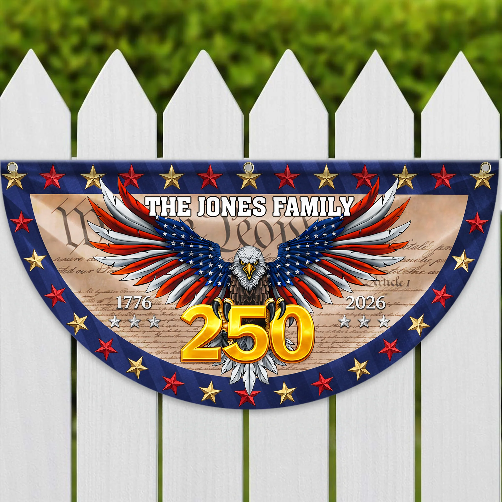 Custom Family Name American Flag - We The People Patriotic Eagle Non-Pleated Fan Flag CH07 910568 - Image 7