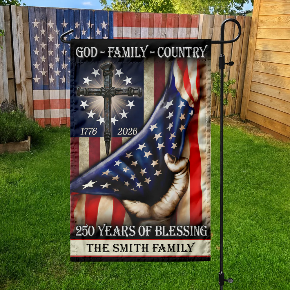 Custom Family Name God Family Country Patriot 1776-2026 Garden Flag CH07 910604 - Image 6