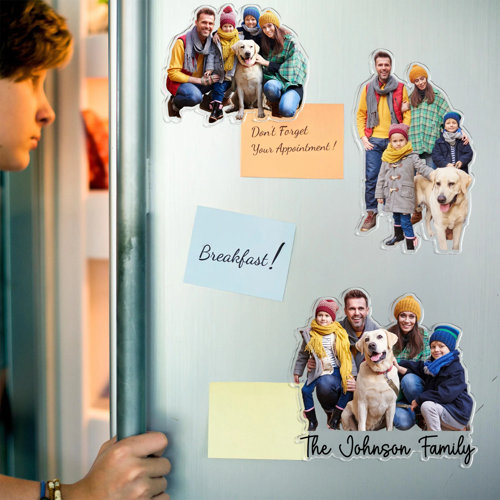 Custom Family Photo Acrylic Fridge Magnet Gift For Family HO82 900782 - Image 2
